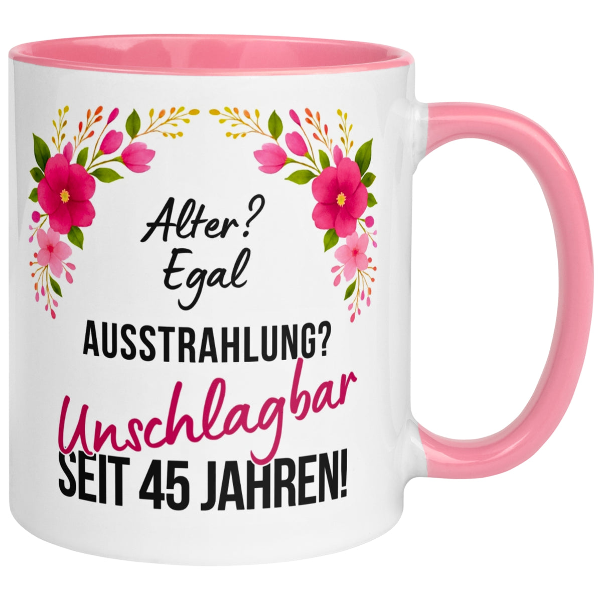 Tasse 45. Geburtstag Frau – „Ausstrahlung Unschlagbar seit 45 Jahren“ – Geschenk zum Geburtstag Frauen