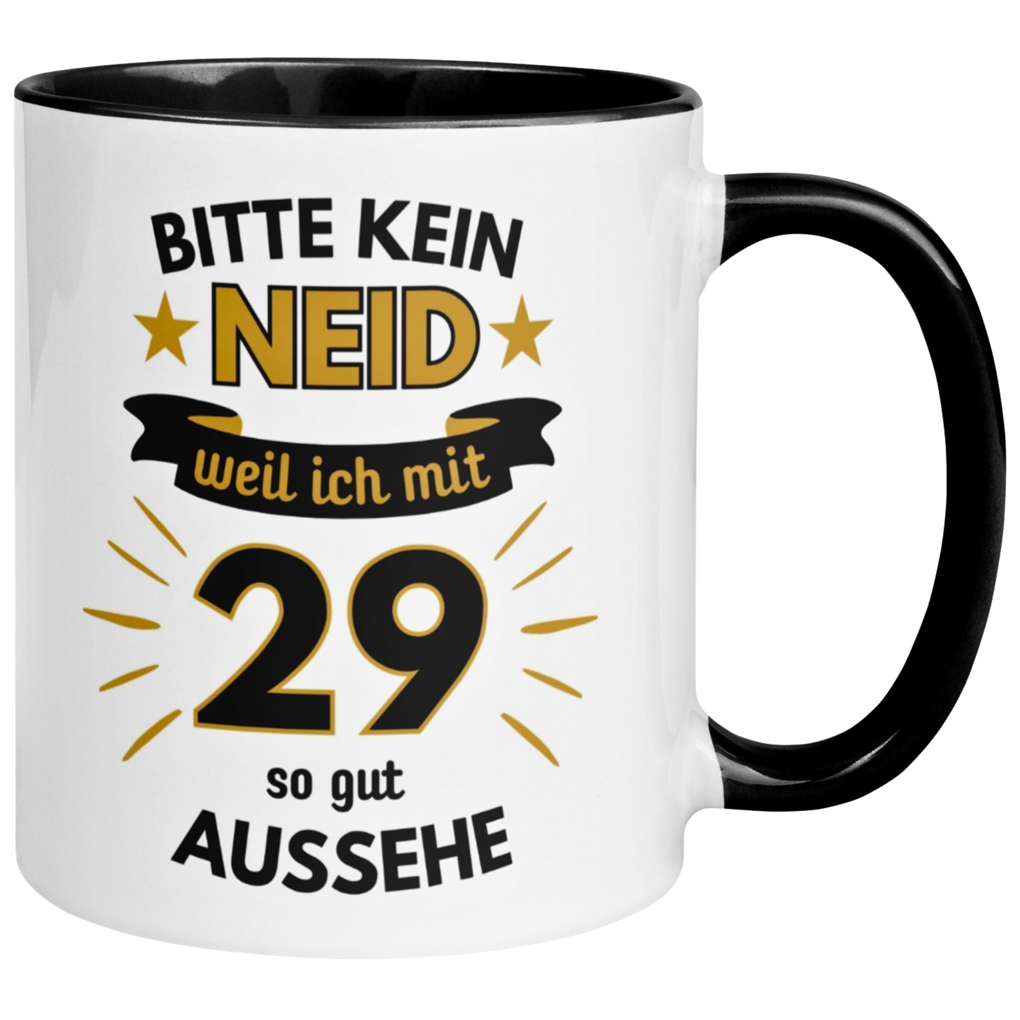 Tasse 29. Geburtstag Mann – „Bitte kein Neid“ – Geschenk zum Geburtstag für Männer