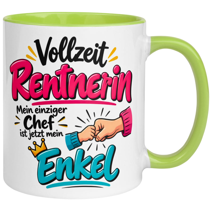 Tasse Rentnerin – „Mein einziger Chef ist jetzt mein Enkel“ – Geschenk Rente Frau