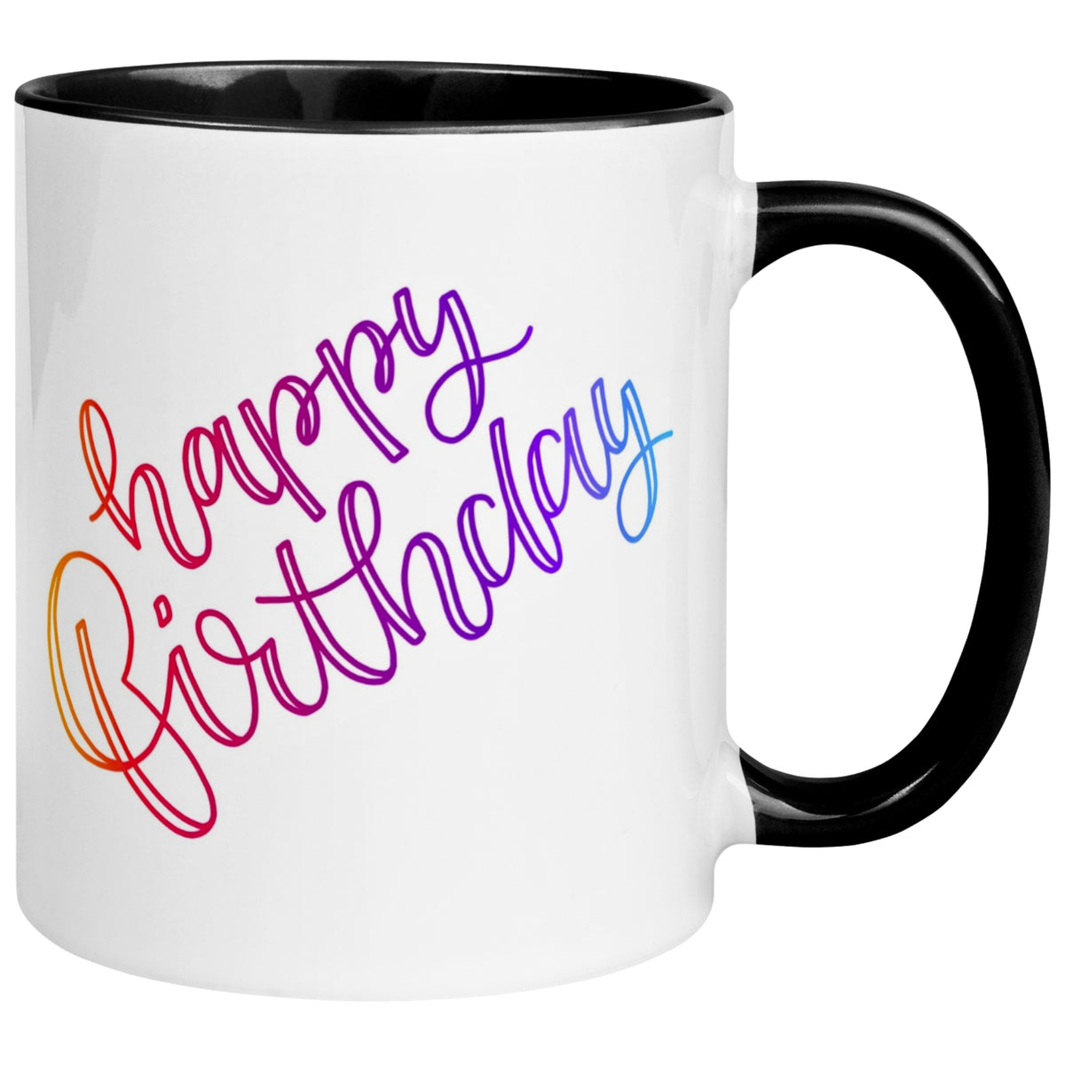 Tasse Geburtstag – „Violettes Happy Birthday“ – Geburtstagsgeschenk Mann Frau