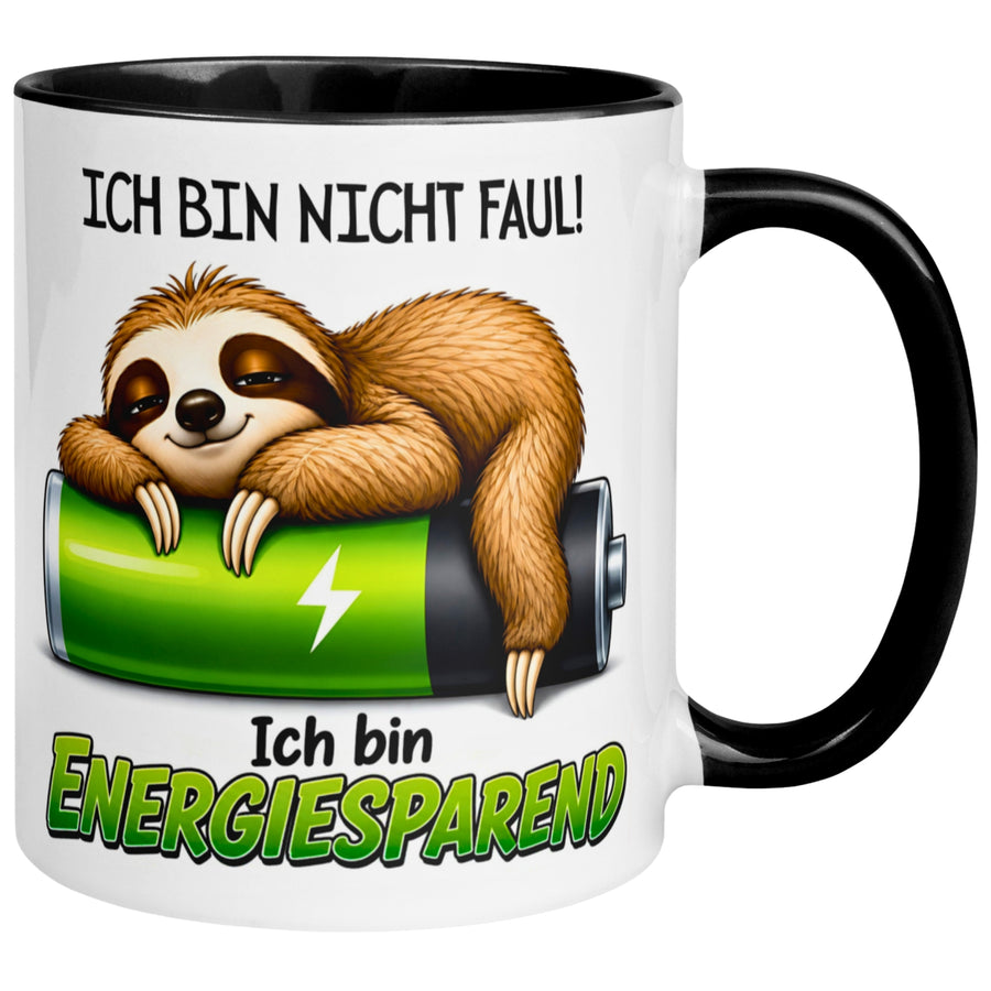 Tasse Faultier – „Ich bin nicht faul“ – lustiger Geschenk Becher für Kollegen