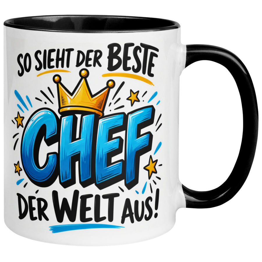 Tasse Chef – „So sieht der beste Chef der Welt aus“ – Geschenk Kaffeetasse Bester Chef