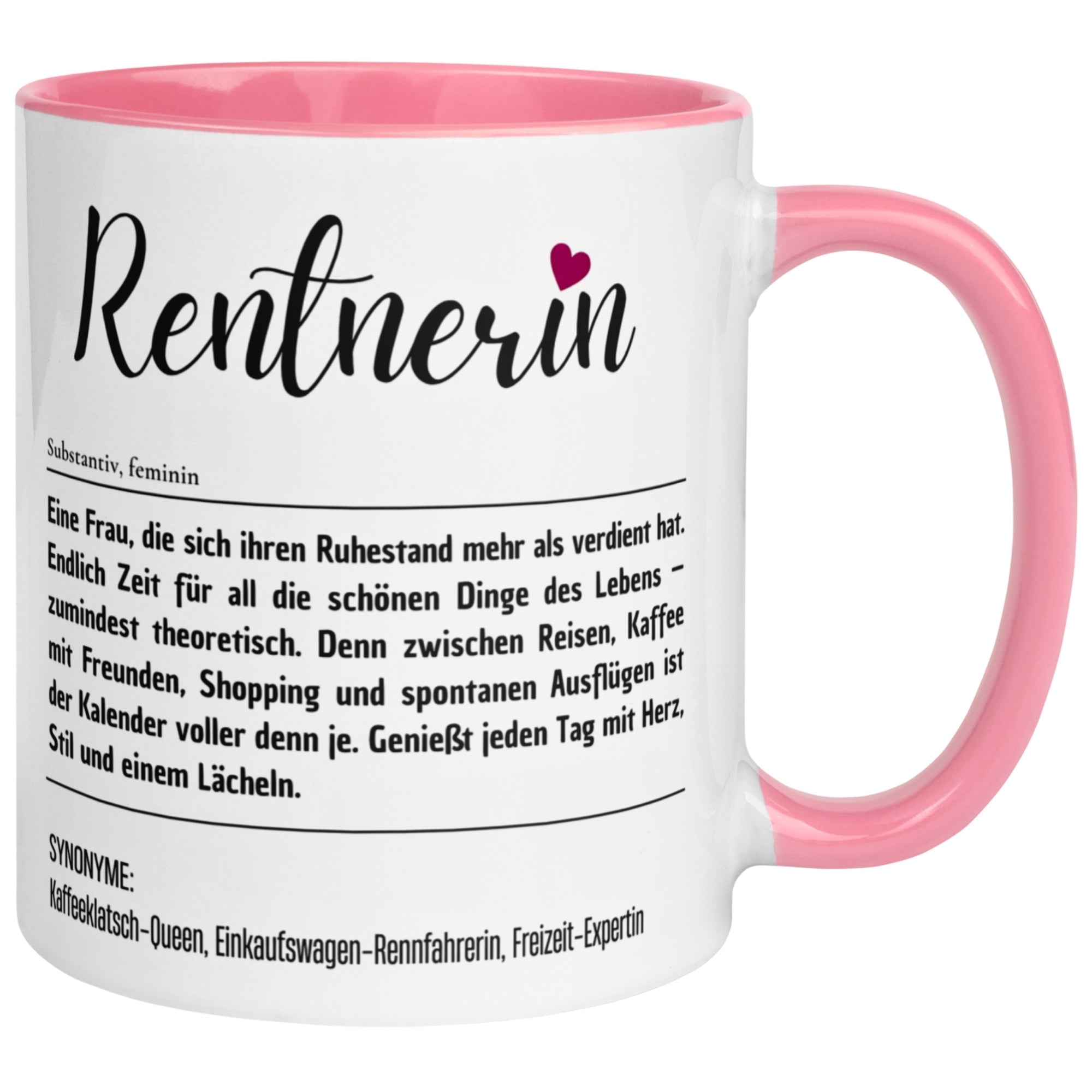 Tasse Rente Frau – „Definition Rentnerin“ – Geschenk Renteneintritt Ruhestand