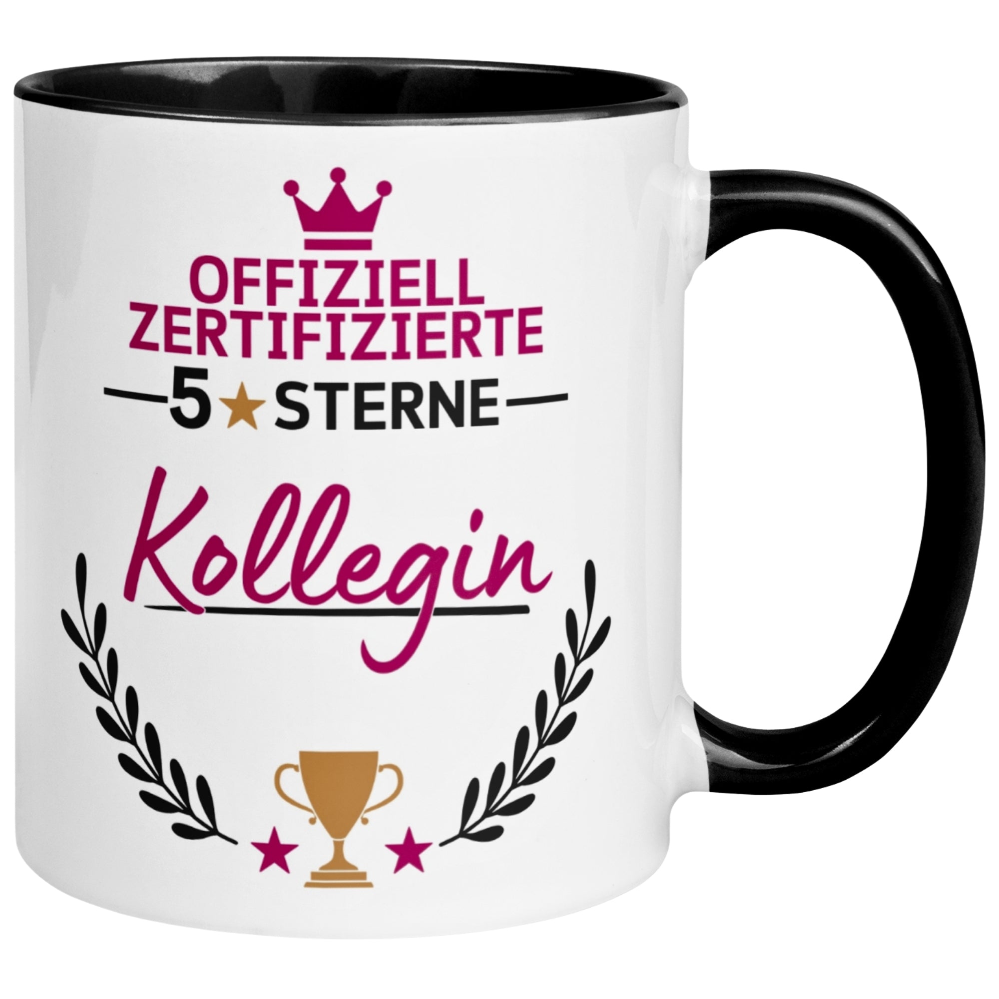 Tasse Kollegin – „Offiziell Zertifizierter 5 Sterne Kollegin“ – Geschenk zum Abschied