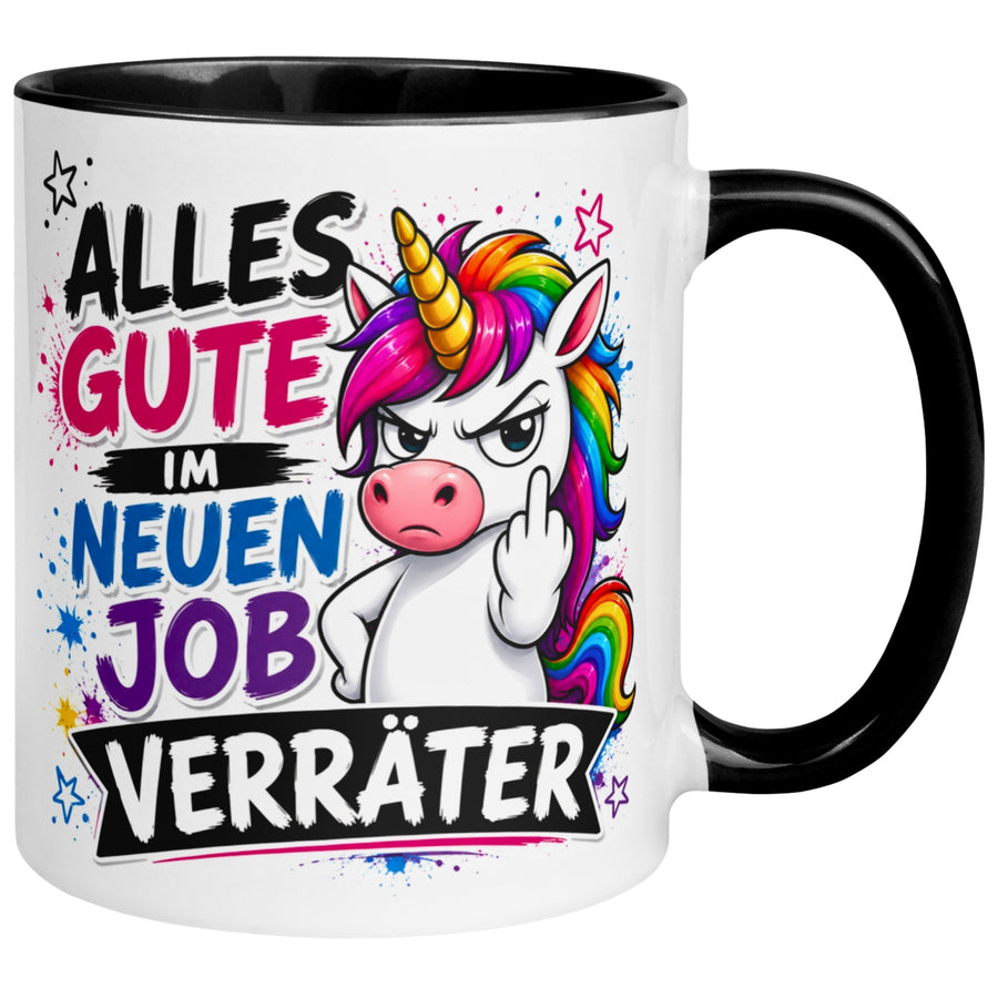 Tasse Abschied – „Alles gute für deinen neuen Job - Verräter“ – Abschiedsgeschenk Kollegen