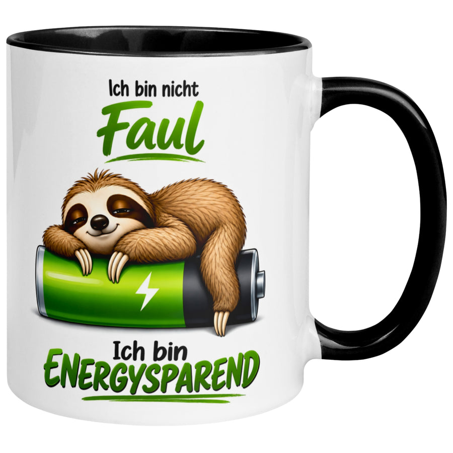 Tasse Faultier – „Ich bin nicht faul“ – lustiger Geschenk Becher für Kollegen