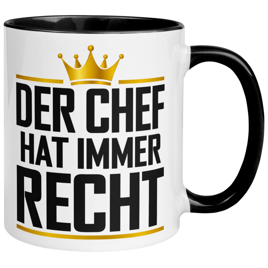 Tasse Chef – „Der Chef hat immer Recht“ – Geschenk Kaffeetasse Bester Chef