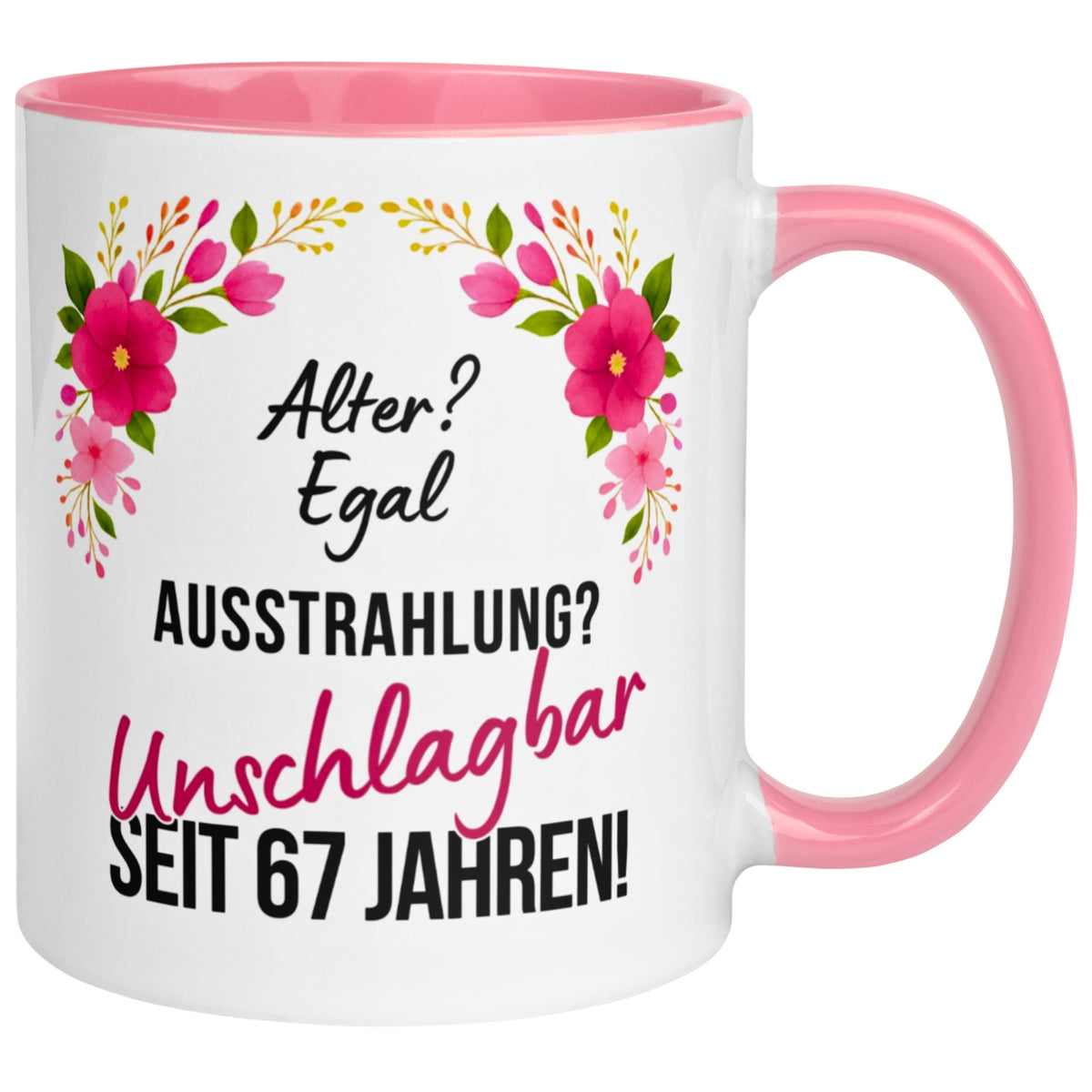 Tasse 67. Geburtstag Frau – „Ausstrahlung Unschlagbar seit 67 Jahren“ – Geschenk zum Geburtstag Frauen