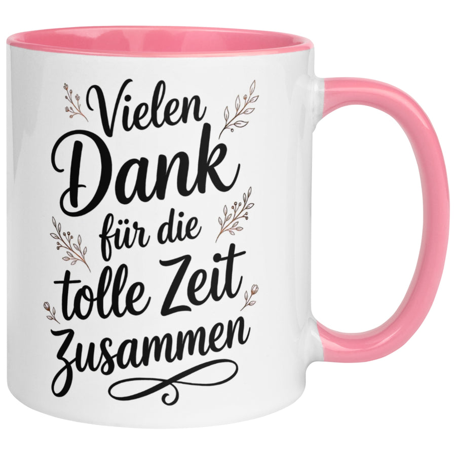 Tasse Abschied – „Vielen Dank für die tolle Zeit“ – Abschiedsgeschenk Kollegin