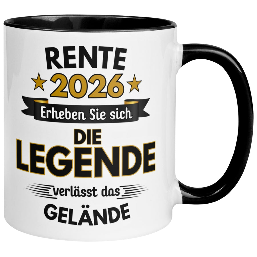 Tasse Rente – „Legende verlässt Gelände“ – Geschenk Renteneintritt Männer Frauen