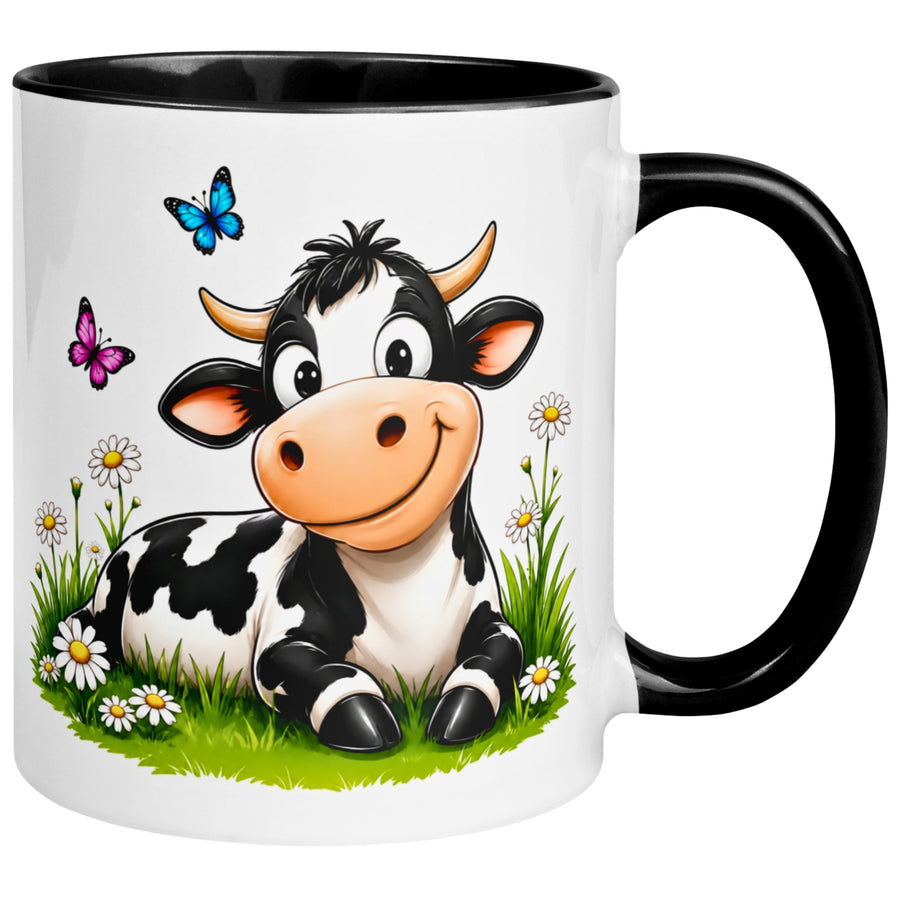 Tasse Kuh – „Süße Kuh auf der Wiese“ – Geschenk Becher für Landwirte