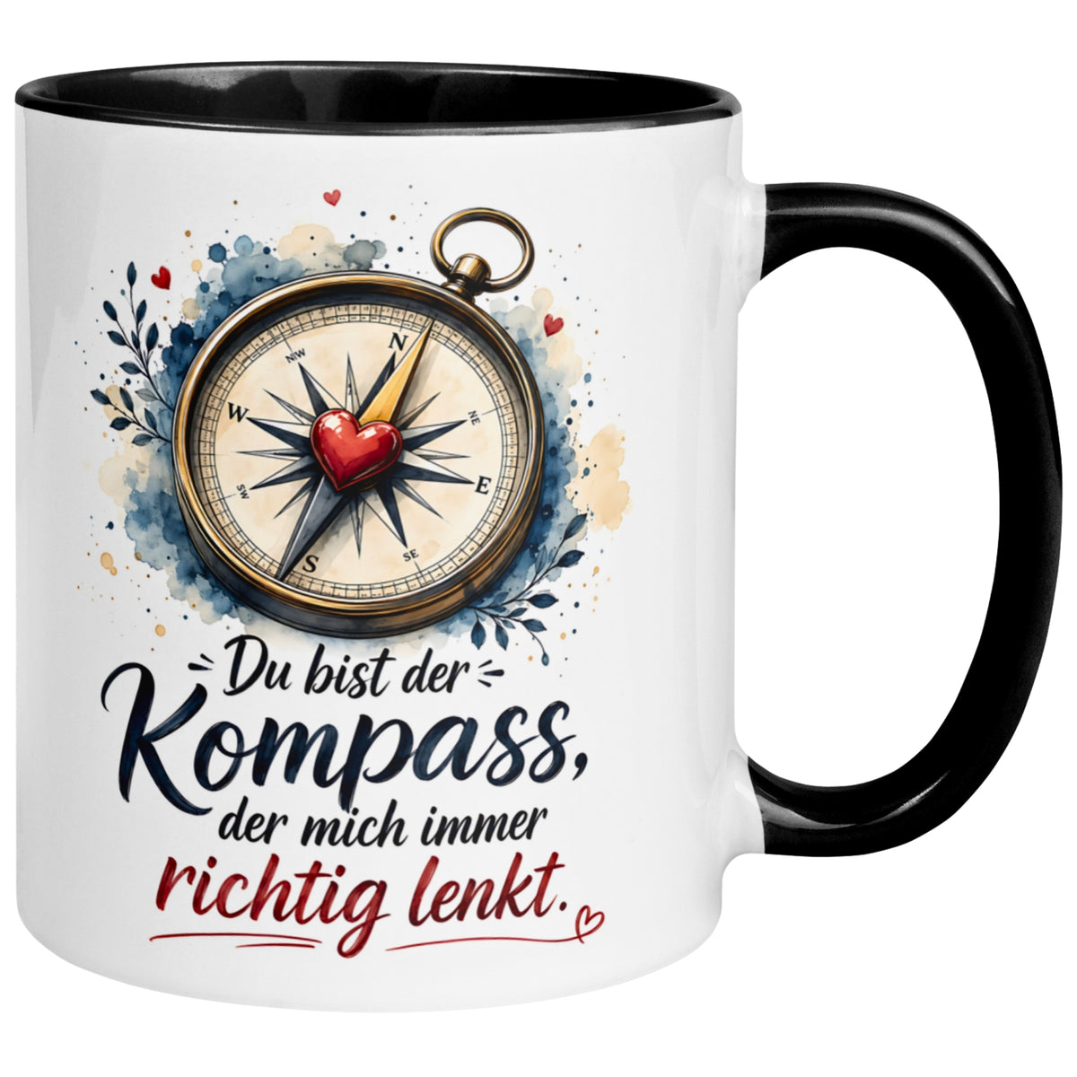Tasse Liebe – „Du lenkst mich immer richtig“ – Ich liebe Dich Geschenk Partner Jahrestag Valentinstag