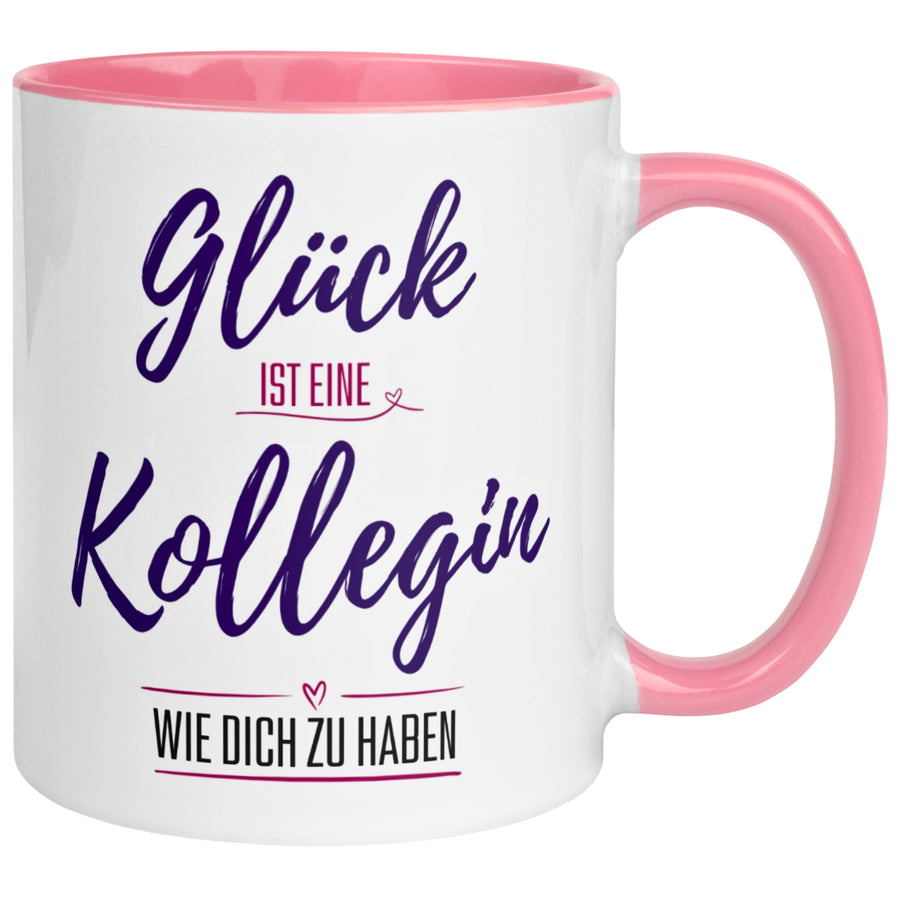 Tasse Kollegin – „Glück ist eine Kollegin wie Dich zu haben“ – Geschenk Beste Arbeitskollegin