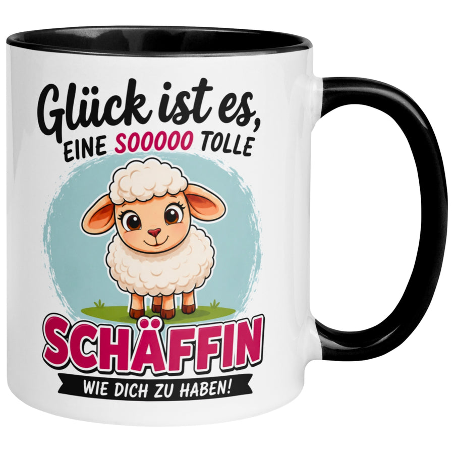 Tasse Chefin – „Glück ist es eine Schäffin wie dich zu haben“ – Geschenk Beste Chefin