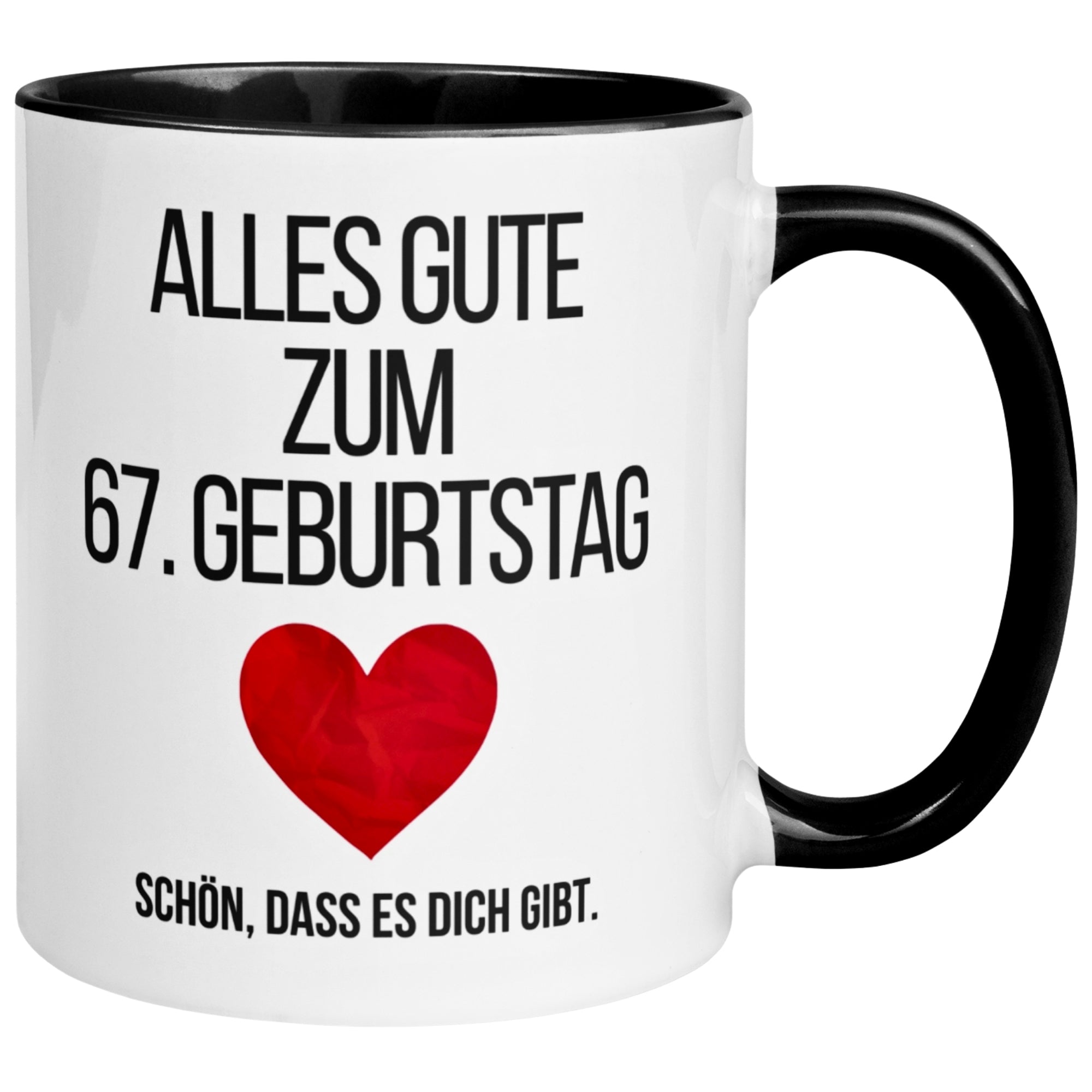 Tasse 67. Geburtstag Mann Frau – „Alles Gute zum Geburtstag“ – Geschenk zum Geburtstag Männer Frauen