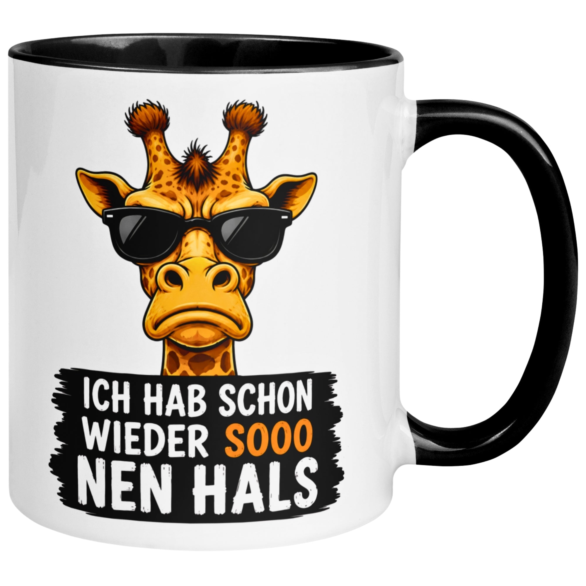 Tasse Giraffe – „Ich hab sooo nen Hals“ – lustiger Giraffen Geschenk Becher