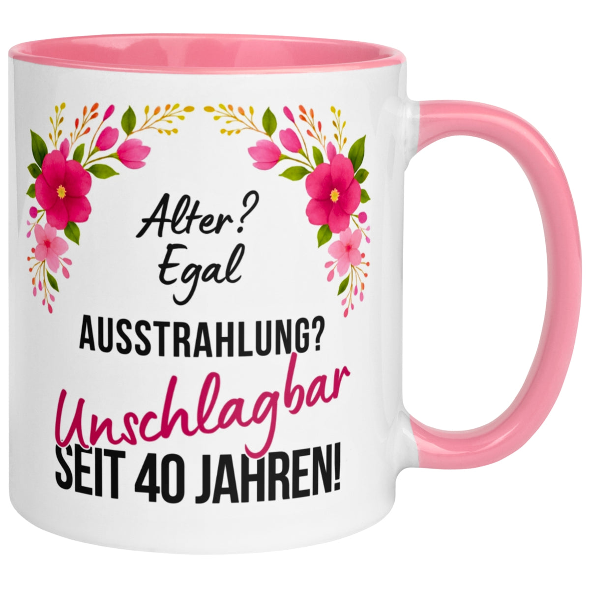 Tasse 40. Geburtstag Frau – „Ausstrahlung Unschlagbar seit 40 Jahren“ – Geschenk zum Geburtstag Frauen