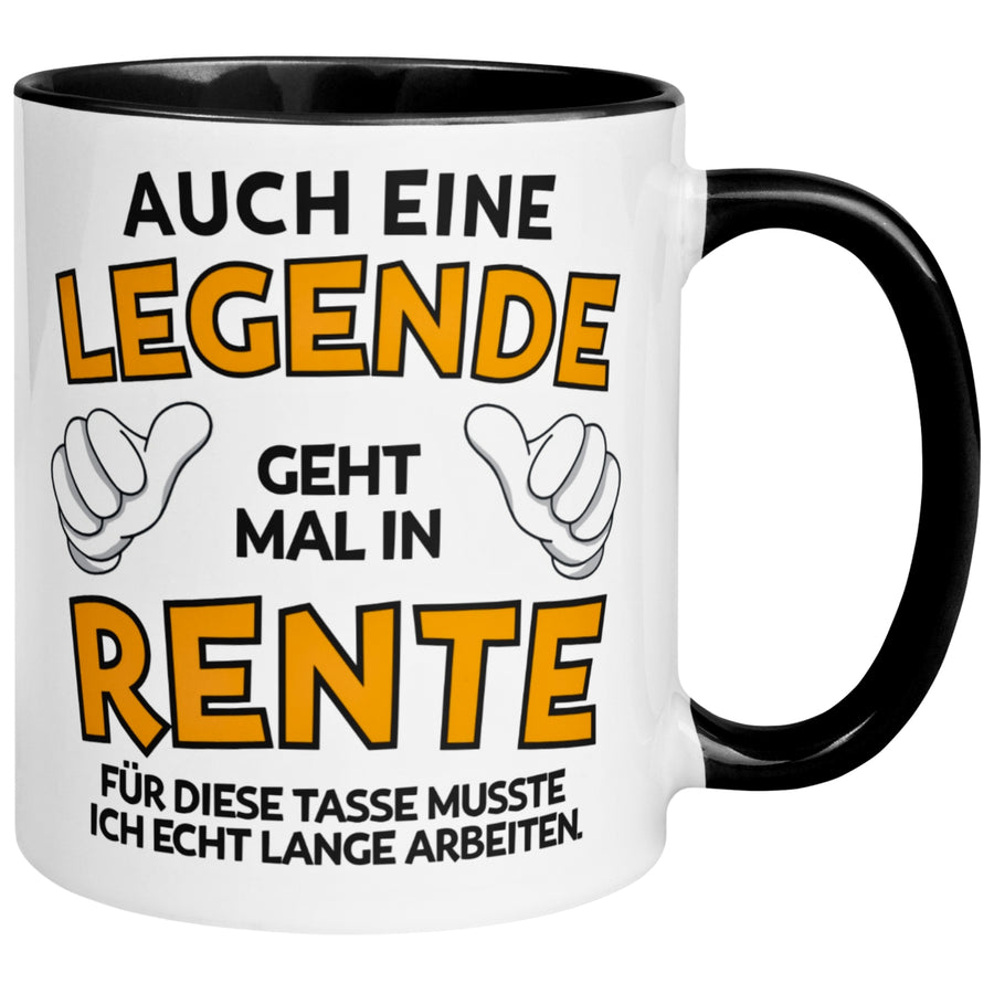 Tasse Rentner – „Auch eine Legende geht mal in Rente“ – Geschenk Rente Mann
