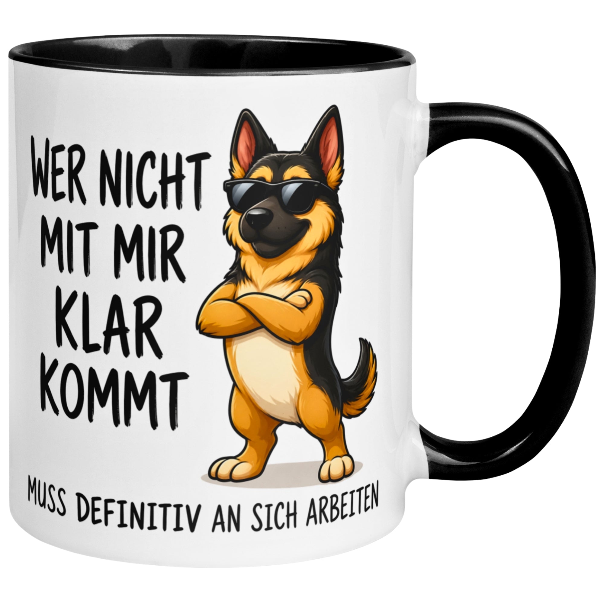 Tasse Hund – „Wer nicht mit mir klar kommt“ – Lustiger Geschenk Mann Frau