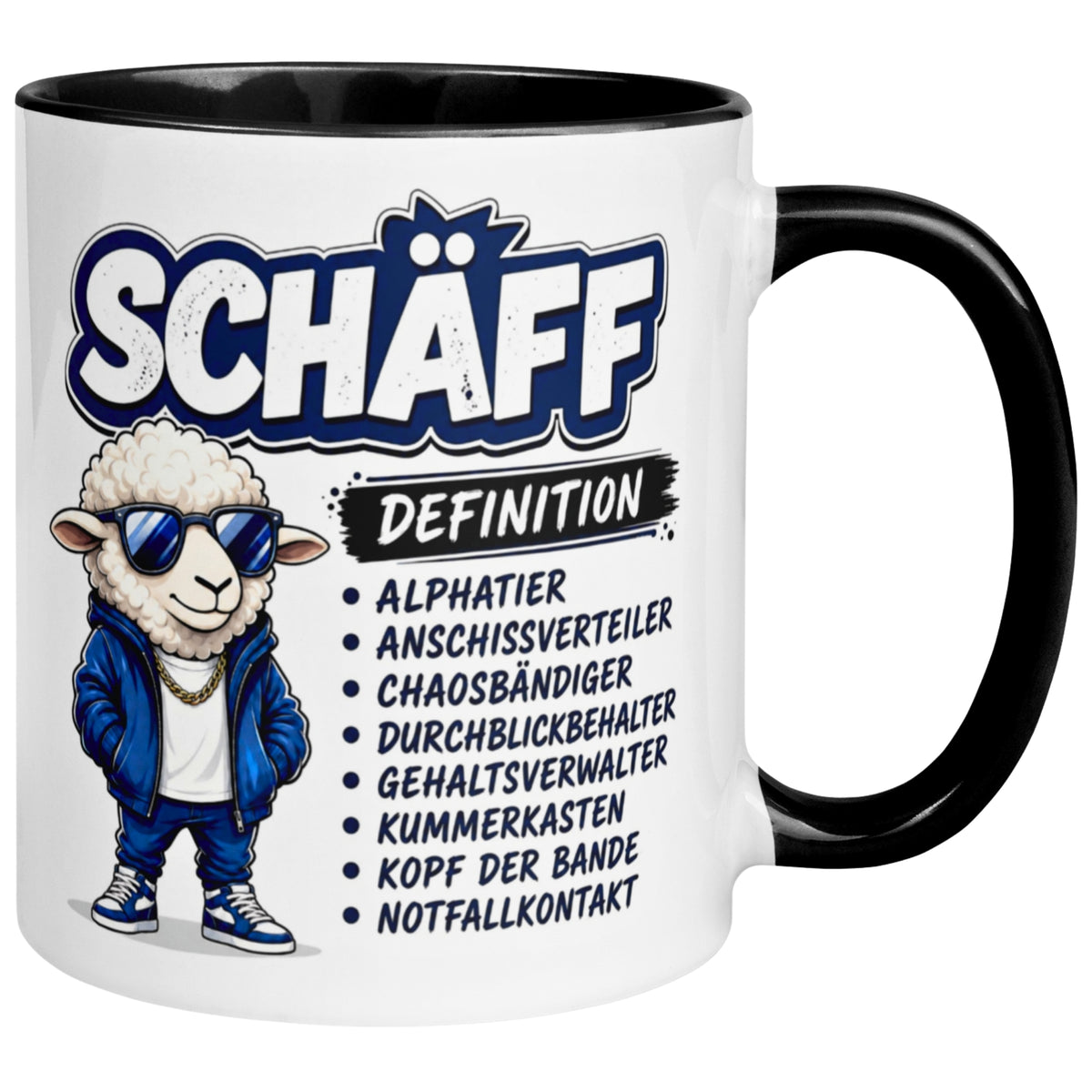 Tasse Chef – „SCHÄFF – Definition“ – Geschenk Kaffeetasse Bester Chef