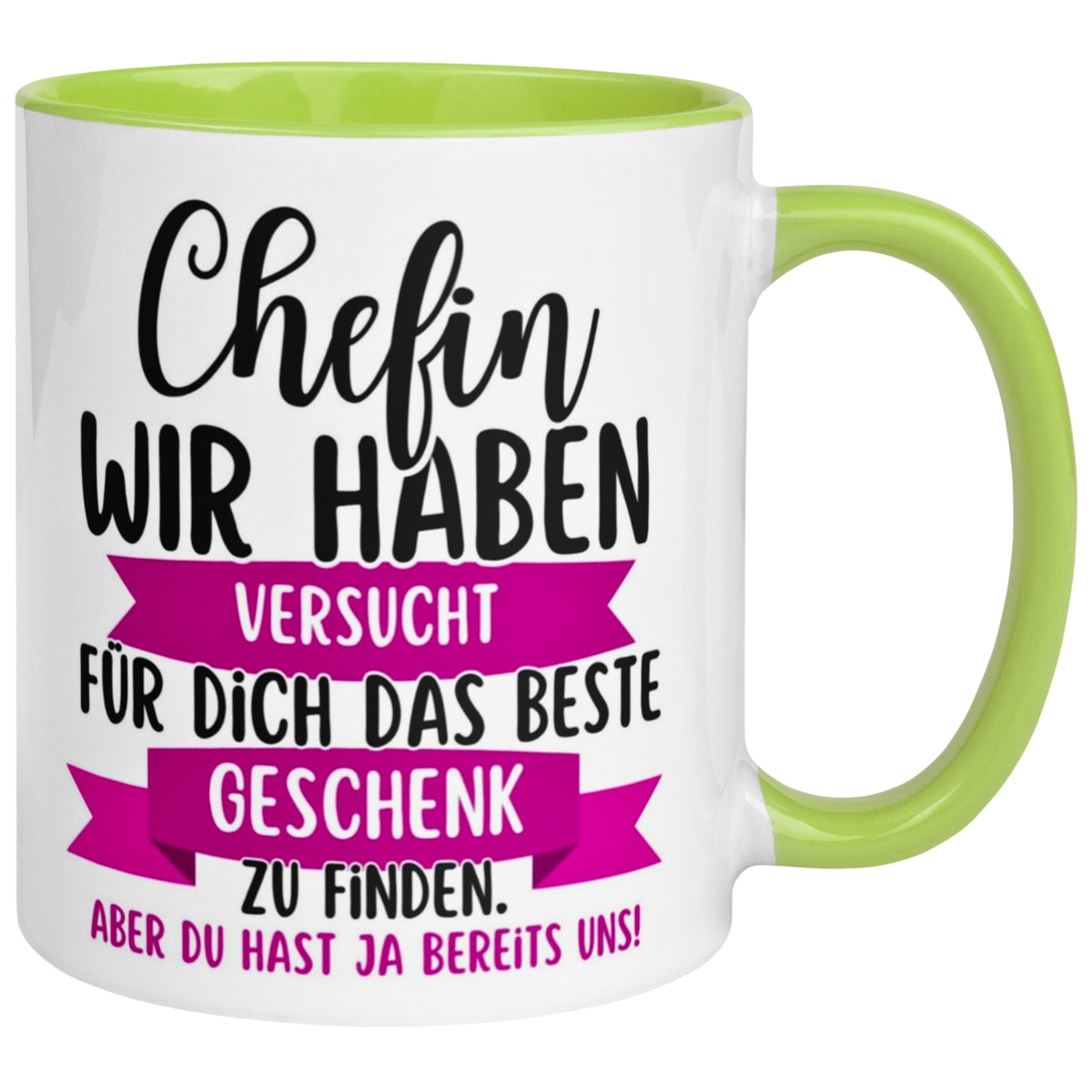 Tasse Chefin – „Wir haben es wirklich versucht“ – Geschenk Becher Chefin