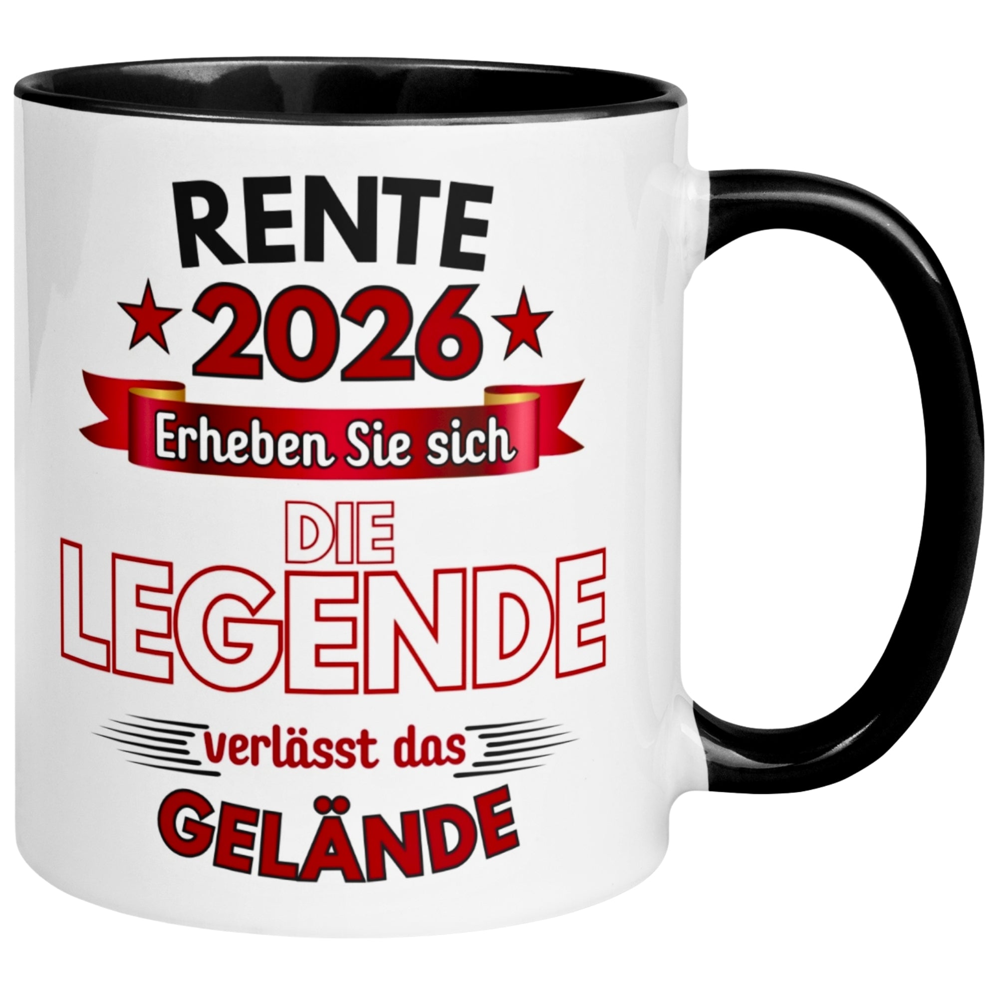 Tasse Rente – „Legende verlässt Gelände“ – Renteneintritt Geschenk Männer Frauen