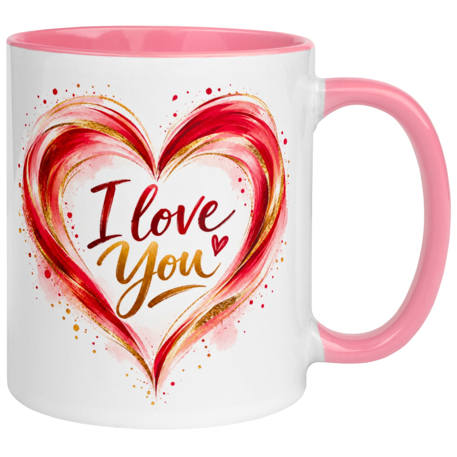 Tasse Liebe – „Goldene Liebe“ – Ich liebe Dich Geschenk Partner Jahrestag Valentinstag