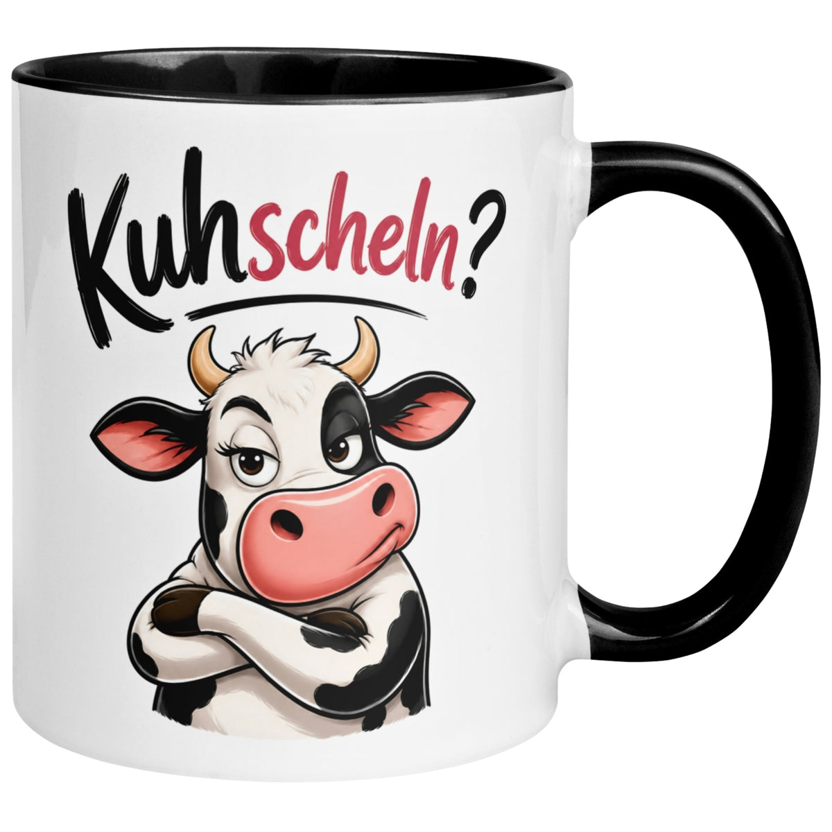 Tasse Kuh – „Kuhscheln?“ – lustiges Ich liebe Dich Geschenk