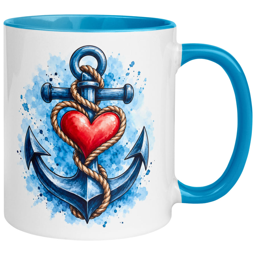 Tasse Liebe – „Herz und Anker“ – Ich liebe Dich Geschenk Partner Jahrestag Valentinstag
