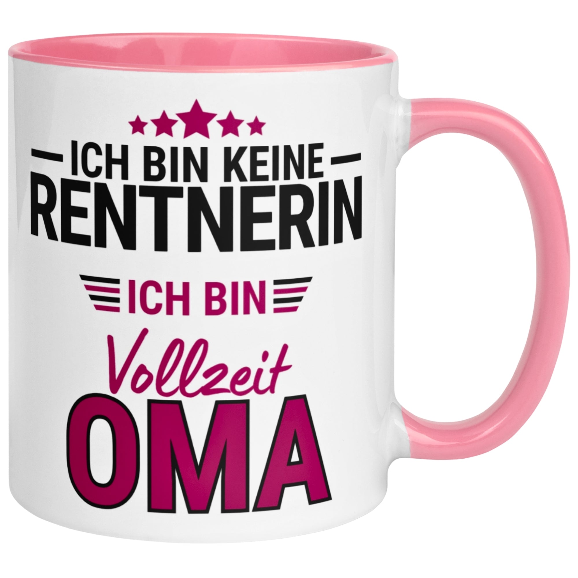 Tasse Rentnerin – „Ich bin keine Rentnerin ich bin Vollzeit Oma“ – Geschenk Rente Frau