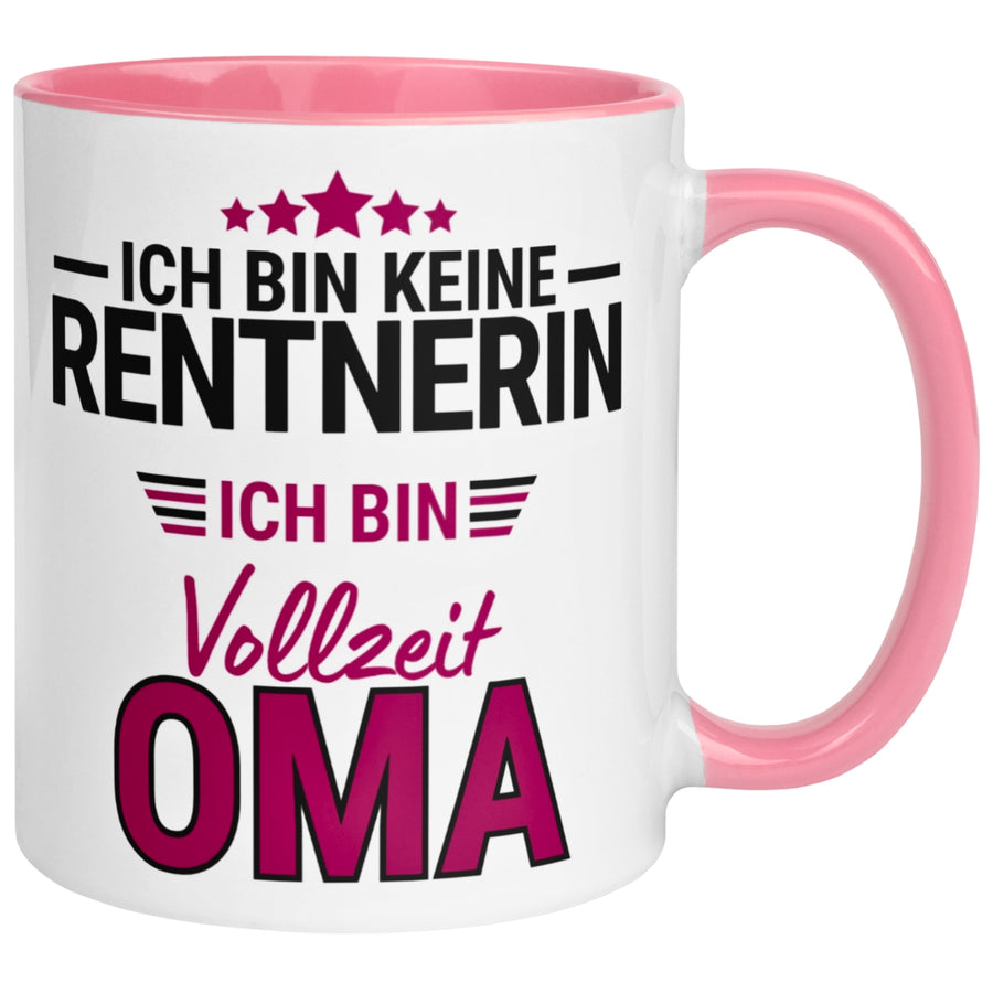 Tasse Rentnerin – „Ich bin keine Rentnerin ich bin Vollzeit Oma“ – Geschenk Rente Frau