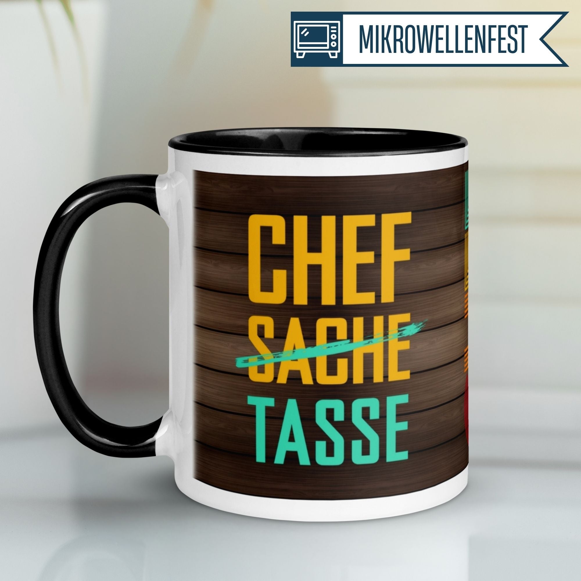 Bunte Chef Tasse mit Sarkasmus Spruch für Chef, kreatives Geschenk für Freund oder Kollegen im Büro.