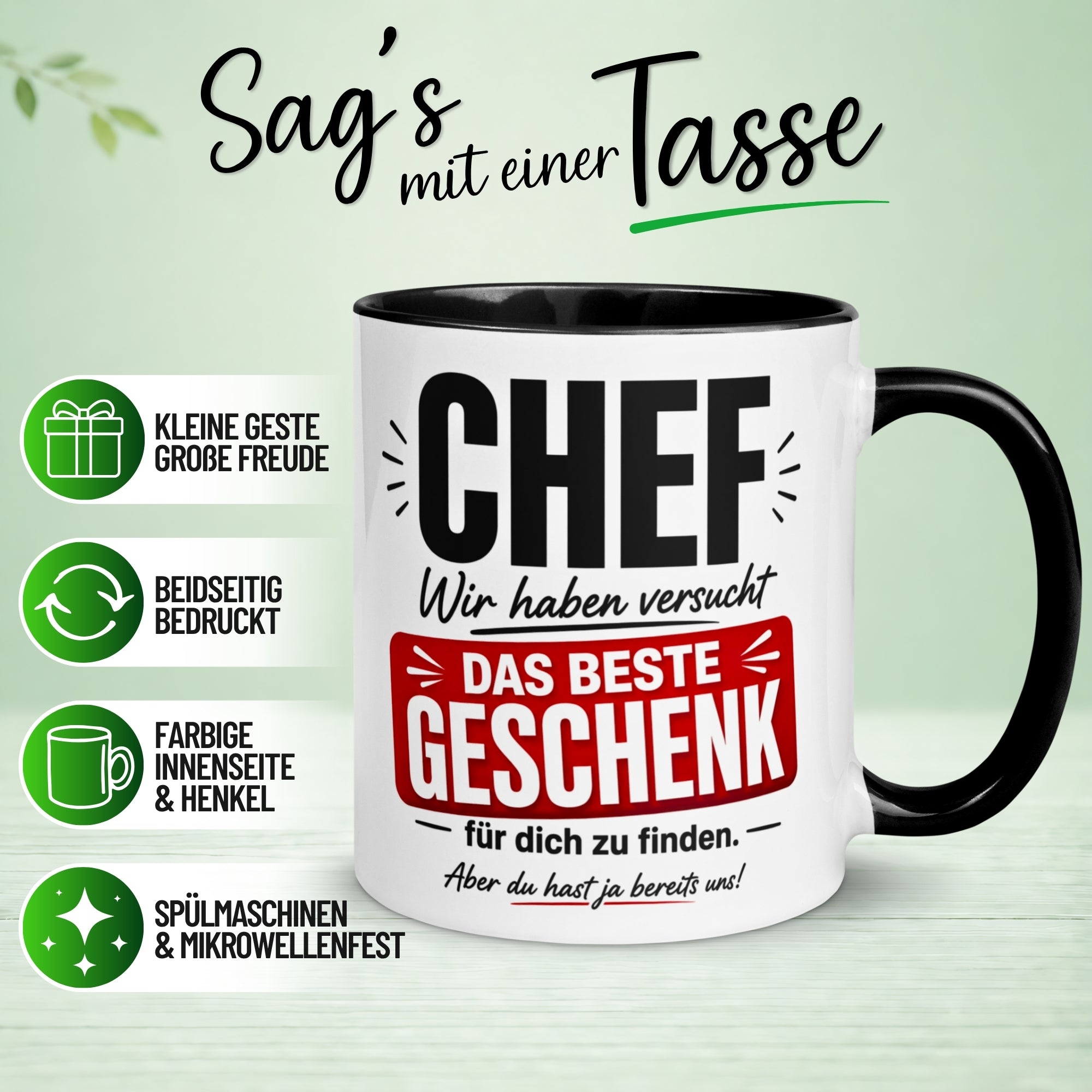 Tasse Chef – „Wir haben wirklich versucht“ – Geschenk Bester Chef
