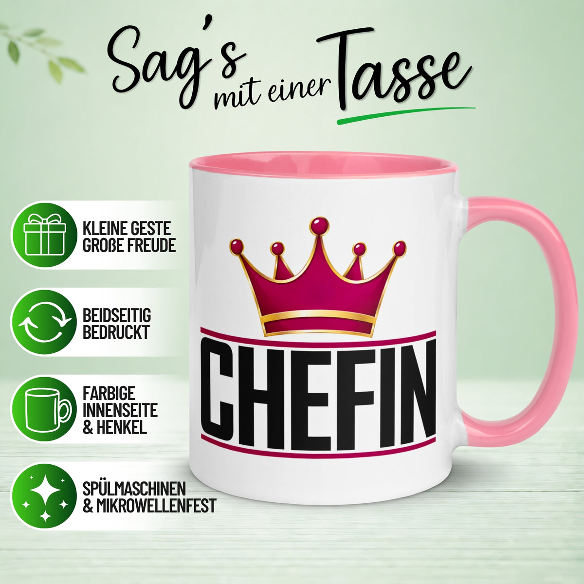 Tasse Chefin – „Die Legende über die Alle reden“ – Abschiedsgeschenk Chefin