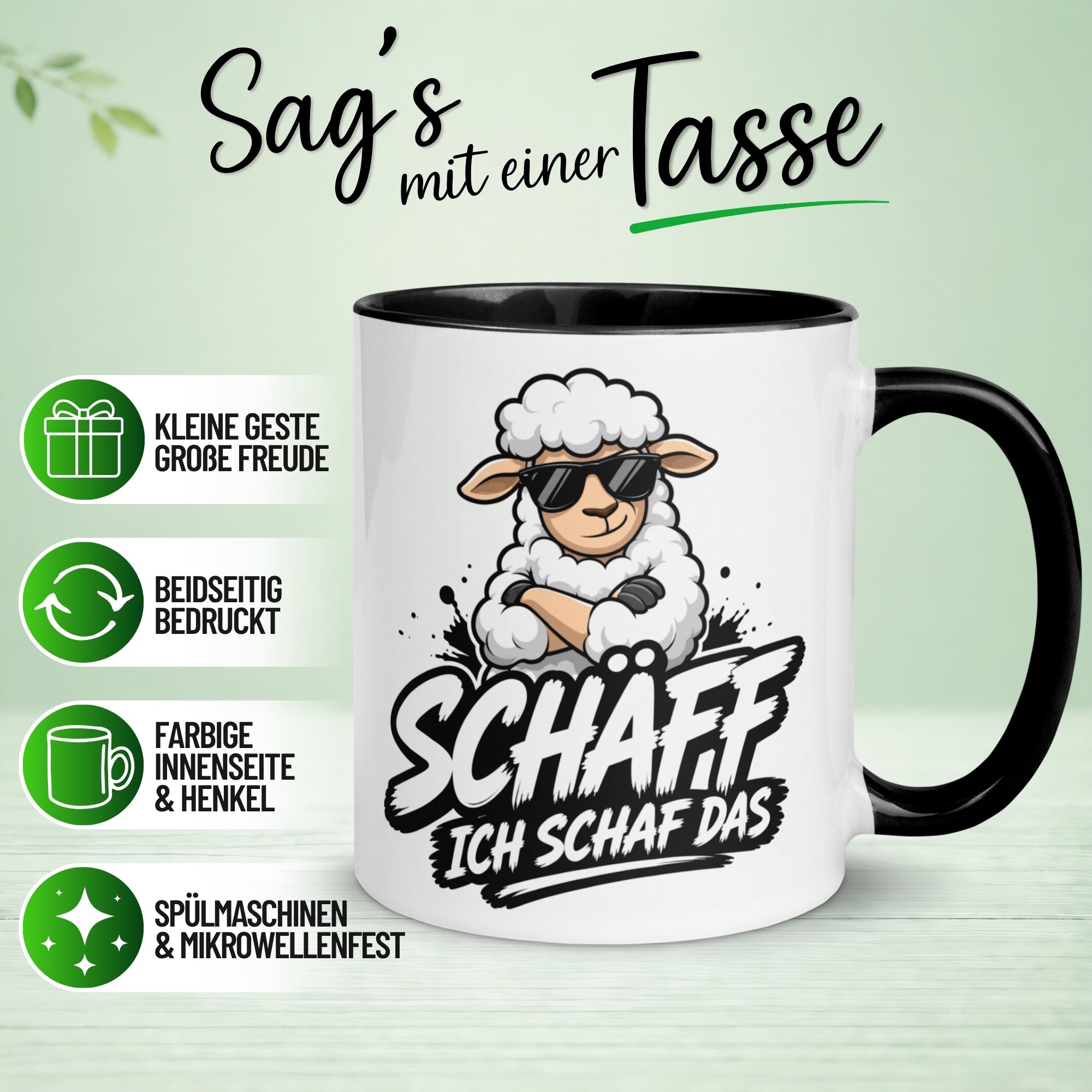 Tasse Chef – „Schäff - Ich Schaf das“ – Geschenk Bester Chef