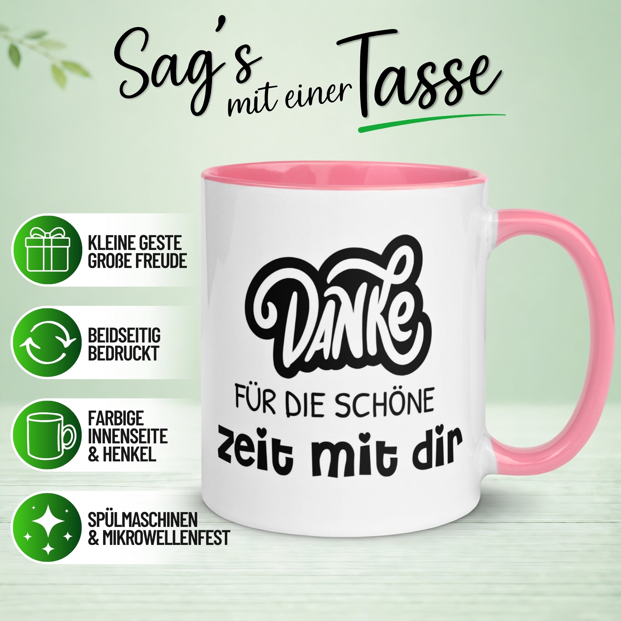 Tasse Abschied – „Danke für die Zeit mit dir“ – Abschiedsgeschenk Kollegin