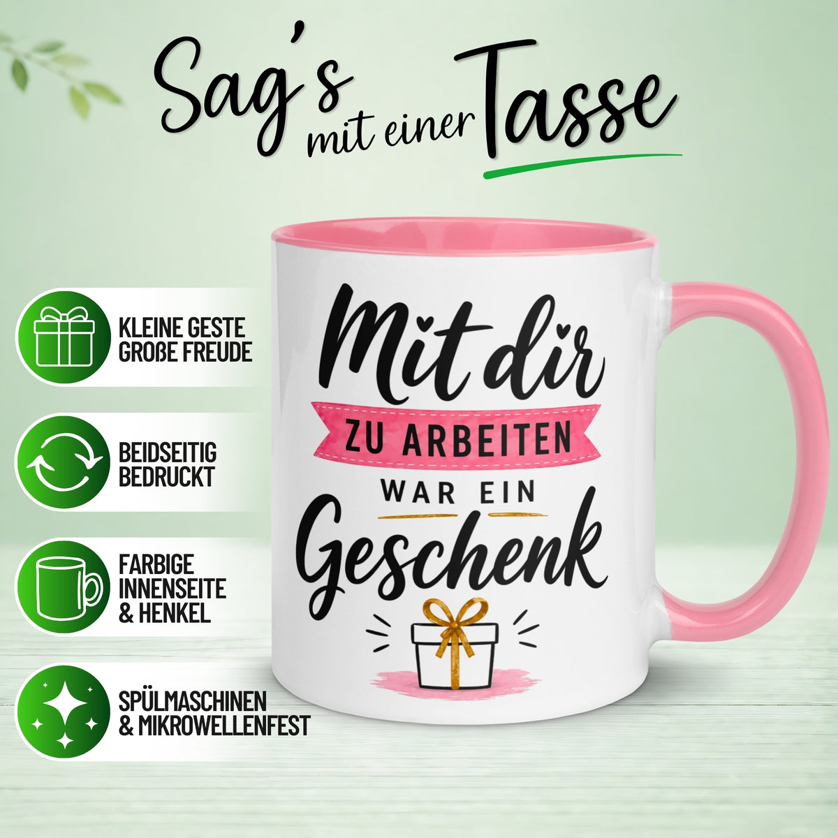 Tasse Kollegin – „Mit dir zu arbeiten war ein Geschenk“ – Abschiedsgeschenk