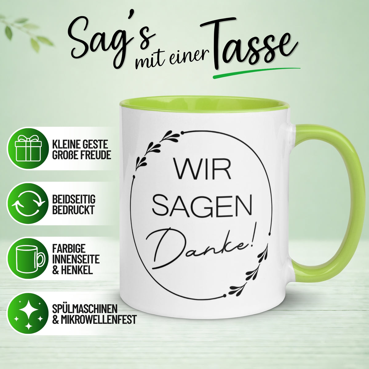 Tasse Danke – „Wir sagen Danke“ – Dankeschön Geschenk Team/Kollegen/Kollegin