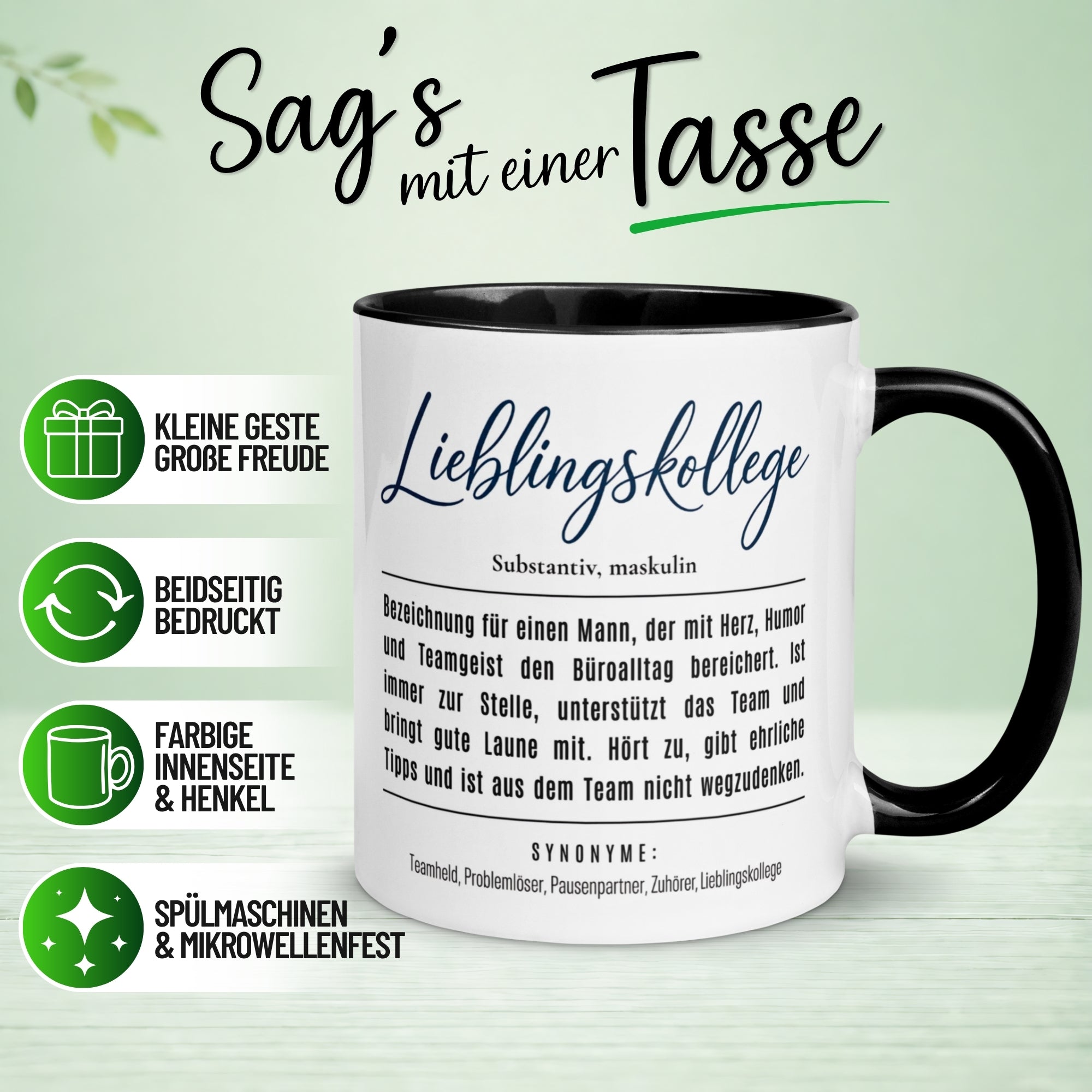 Tasse Kollege – „Definition Lieblingskollege“ – Geschenk Bester Arbeitskollege