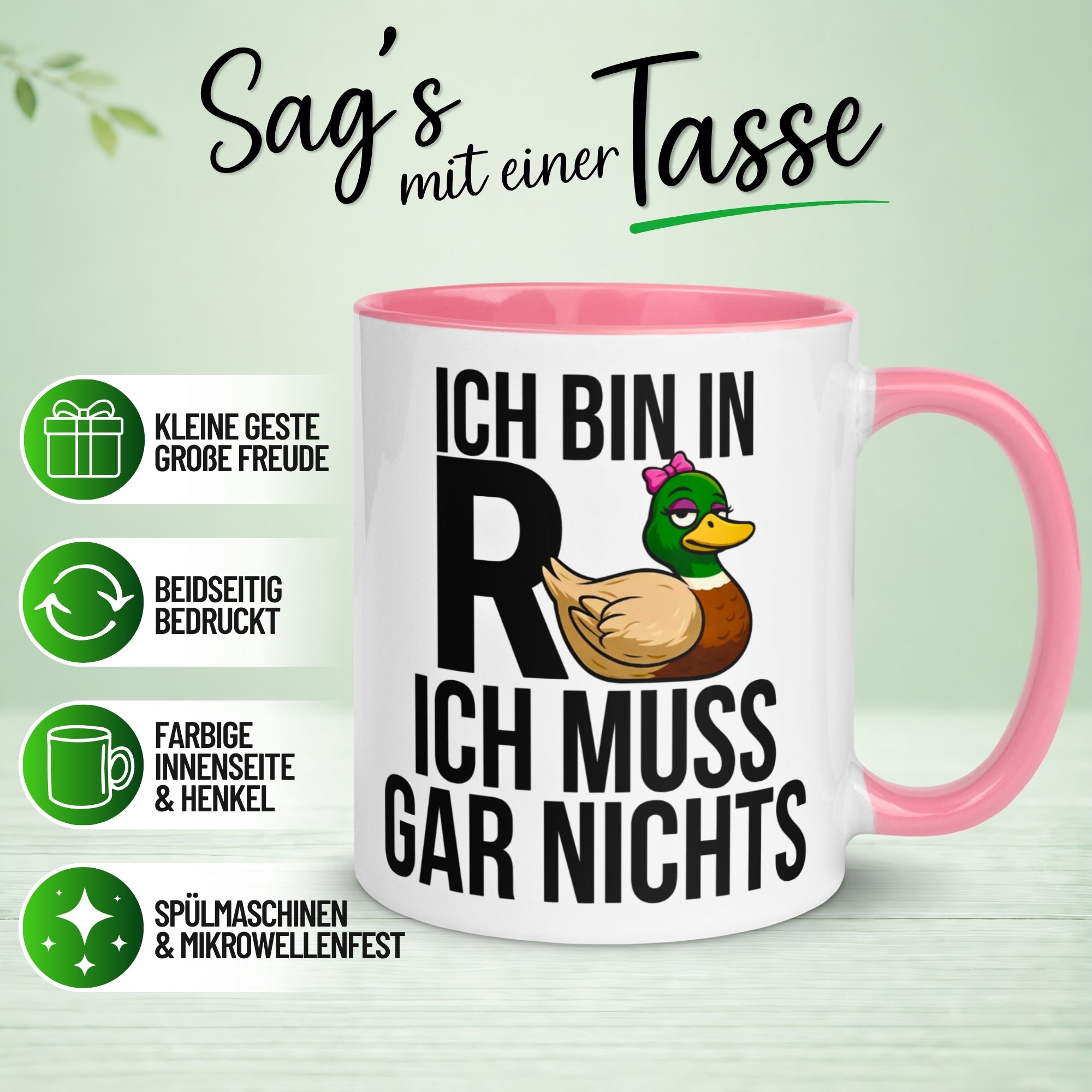 Tasse Rente – „Ich bin in Rente ich muss gar nichts“ – Renteneintritt Geschenk Frau