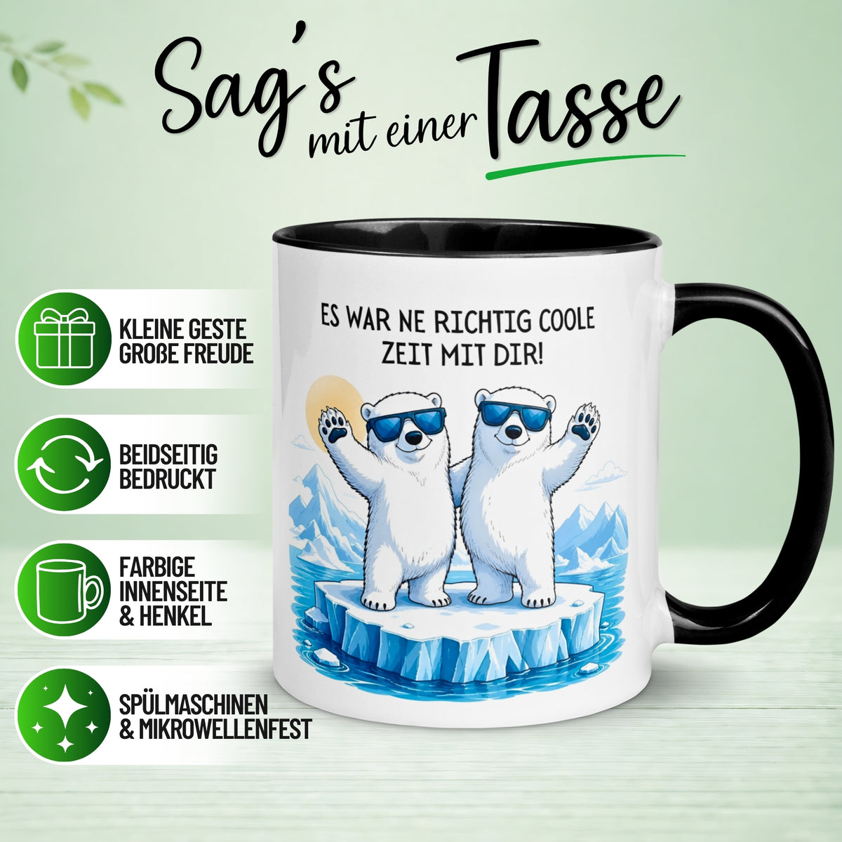 Tasse Abschied – „Es war ne richtig coole Zeit mit dir“ – Abschiedsgeschenk Kollegin/Kollegen