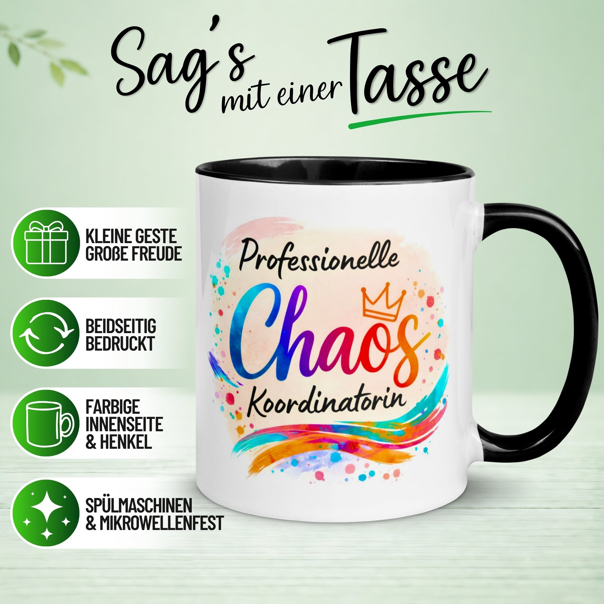Tasse Chefin – „Professionelle Chaos Koordinatorin“ – Geschenk Beste Chefin