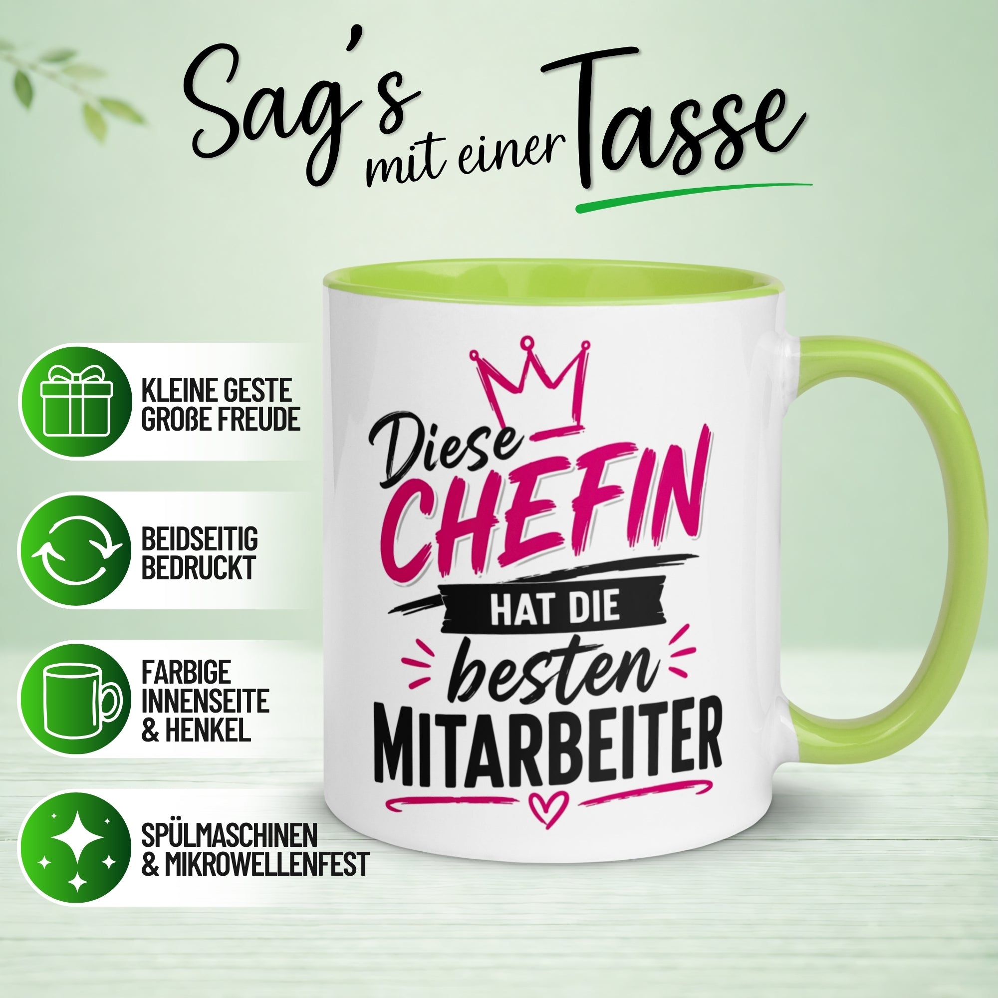 Tasse Chefin – „Diese Chefin hat die besten Mitarbeiter“ – Beste Chefin Geschenk