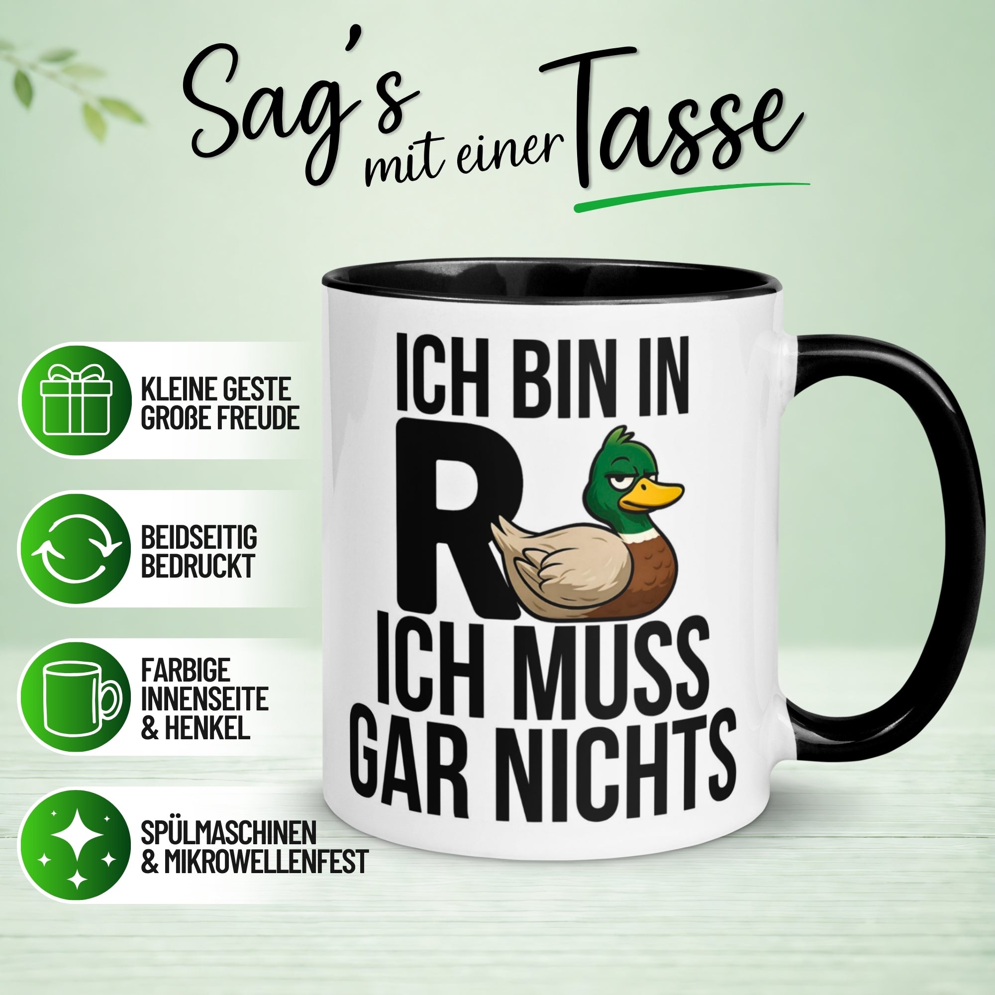 Tasse Rente – „Ich bin in Rente ich muss gar nichts“ – Renteneintritt Geschenk Mann