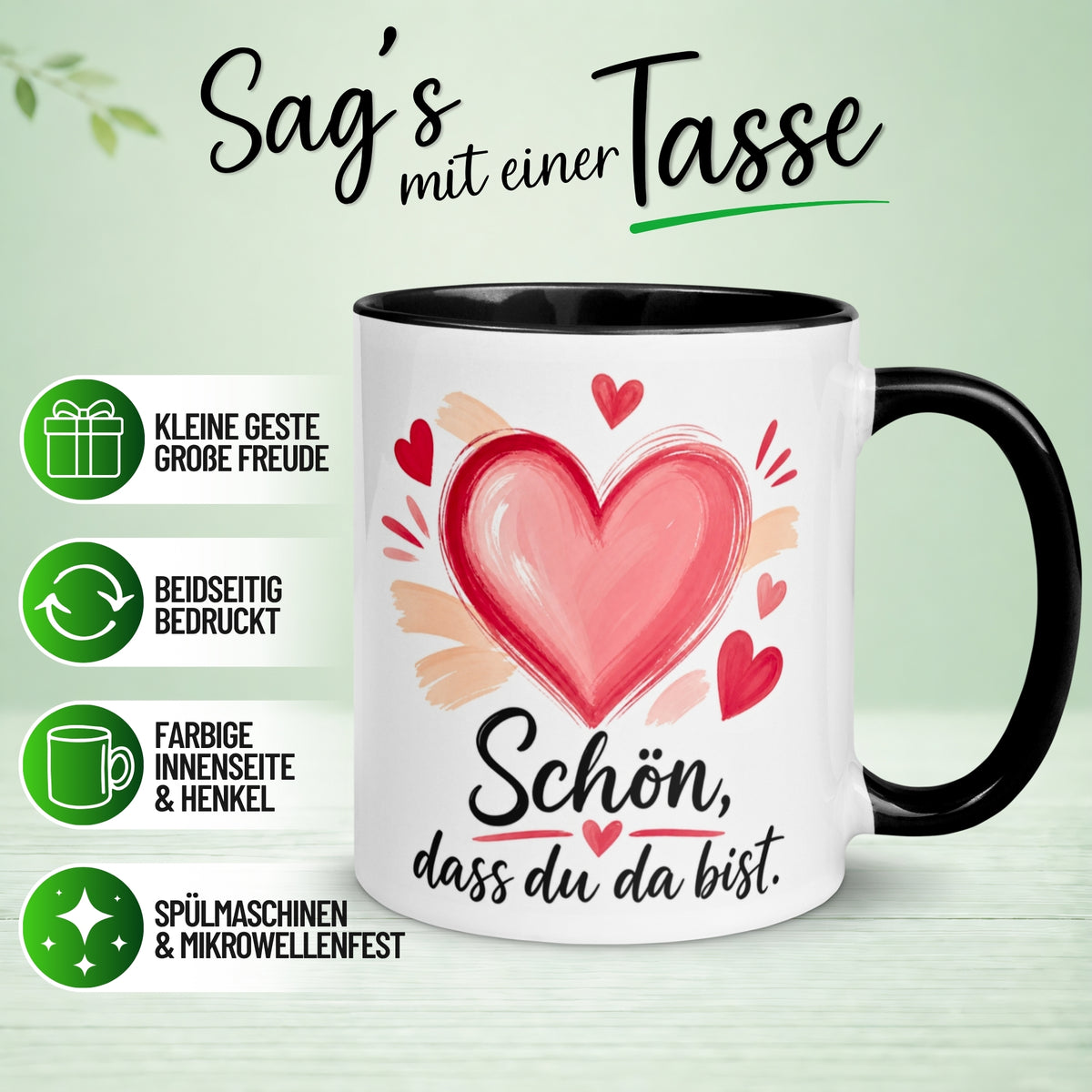 Tasse Danke – „Mit viel liebe - Schön dass du da bist“ – Dankeschön Geschenke