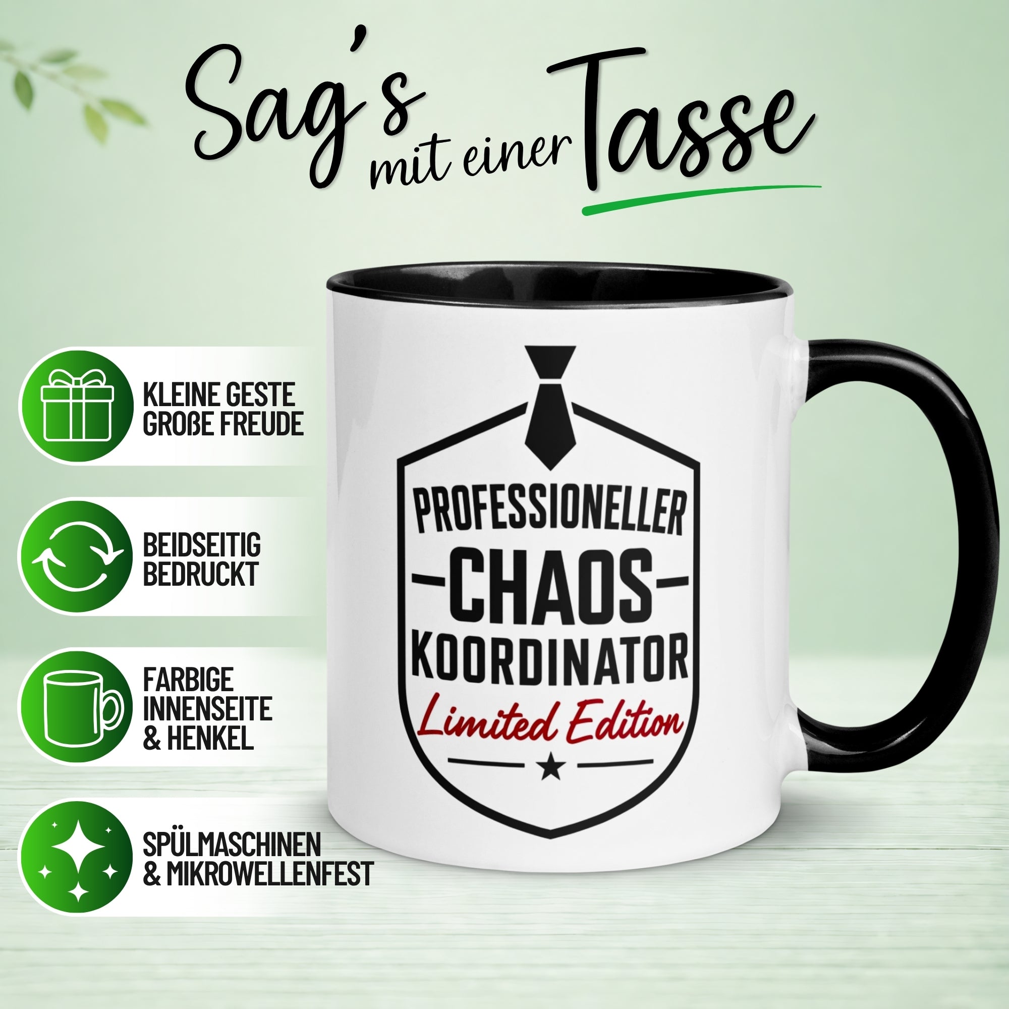Tasse Chef – „Chaos Koordinator - Limited Edition“ – Geschenk Bester Chef