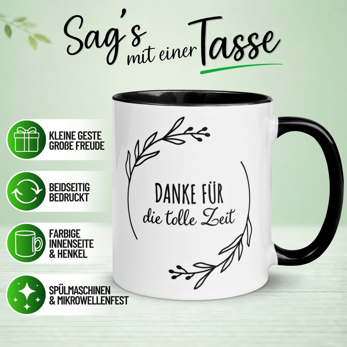 Tasse Danke – „Danke für die tolle Zeit“ – Dankeschön Geschenke Kollegin/Kollege