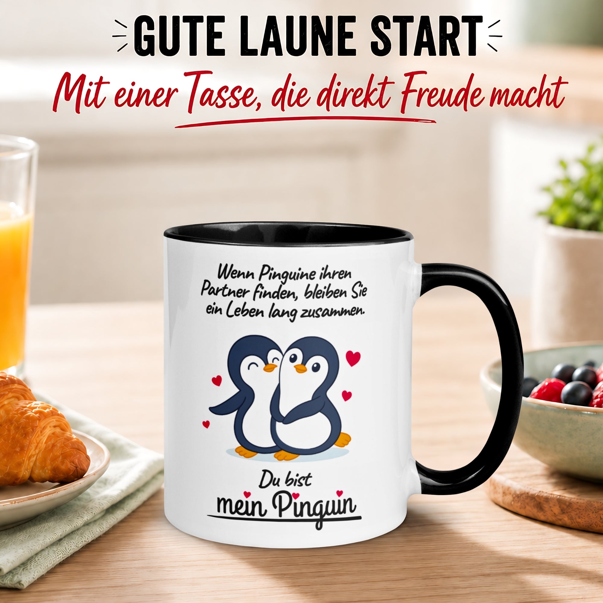 Tasse Liebe – „Wenn Pinguine ihren Partner finden“ – Ich liebe Dich Geschenk Jahrestag