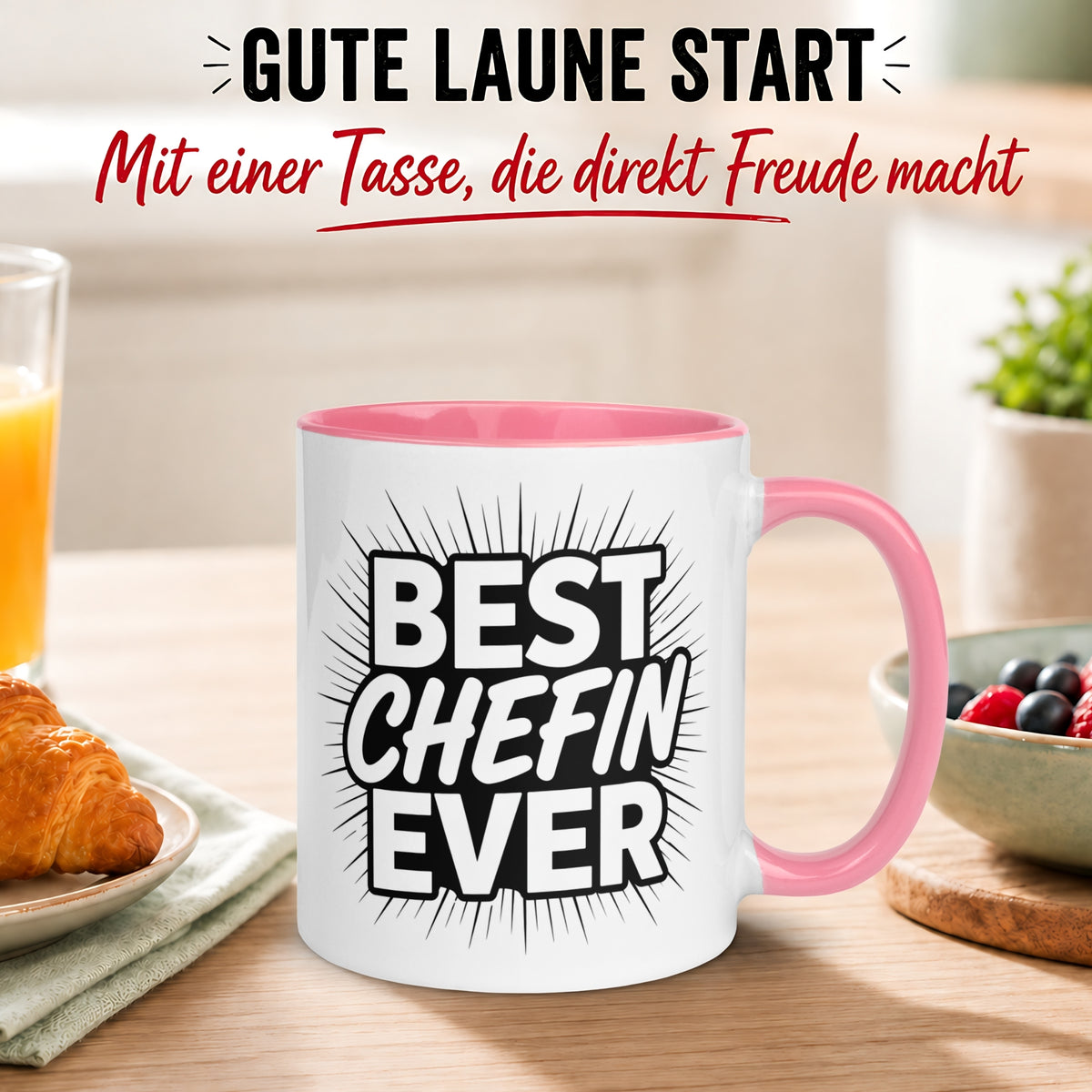 Tasse Chefin – „Best Chefin Ever“ – Geschenk Becher Beste Chefin