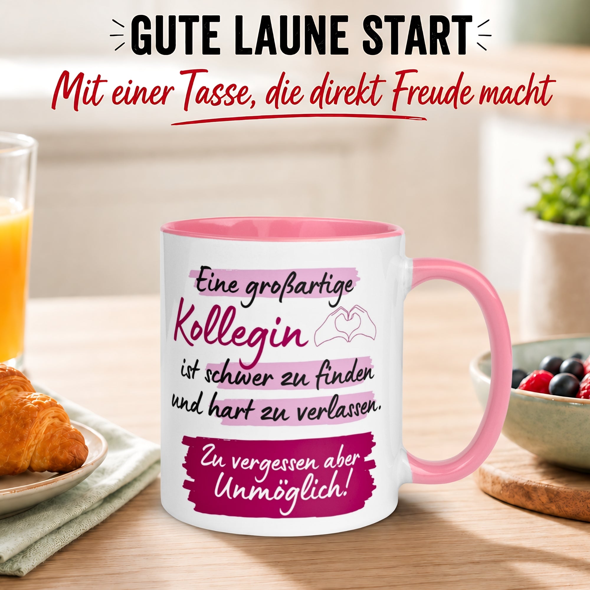 Tasse Kollegin – „Eine großartige Kollegin ist schwer zu finden“ – Abschiedsgeschenk